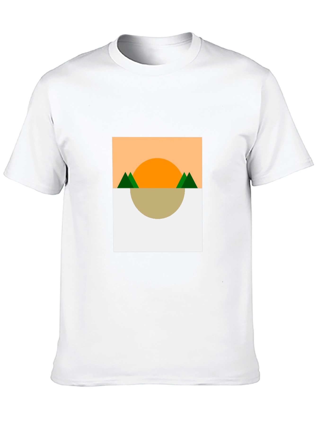 Black Geometric Landscape T-Shirt view 10