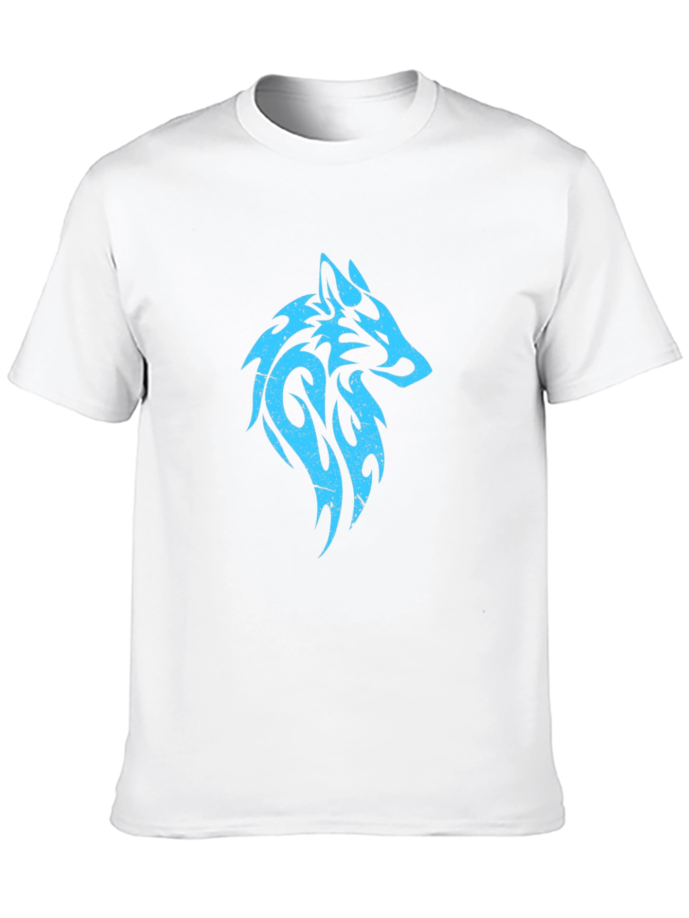 Black Tribal Wolf Graphic Print Tee view 10