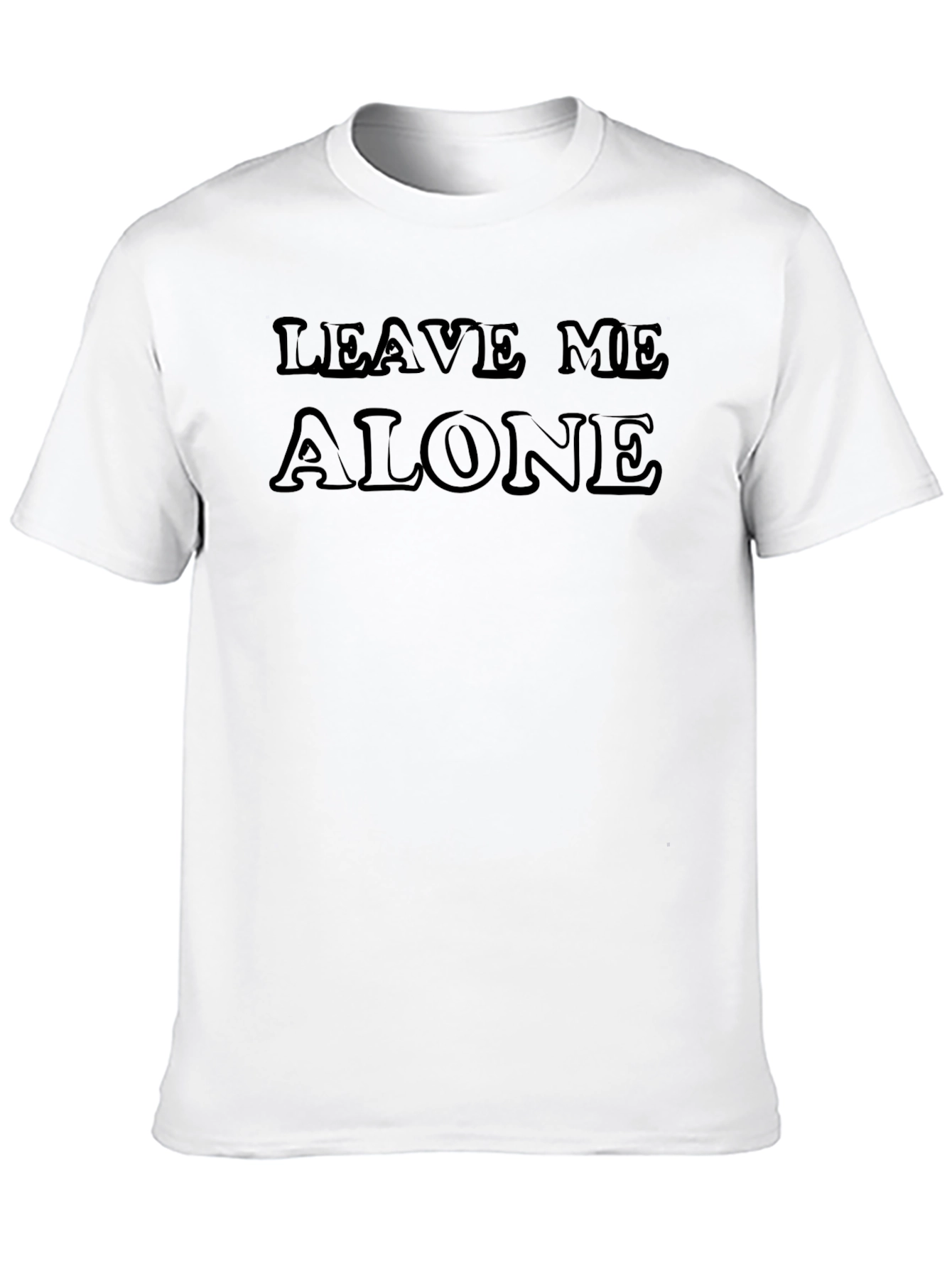 Black Leave Me Alone Graphic Tee - Black Crew Neck T-Shirt view 10