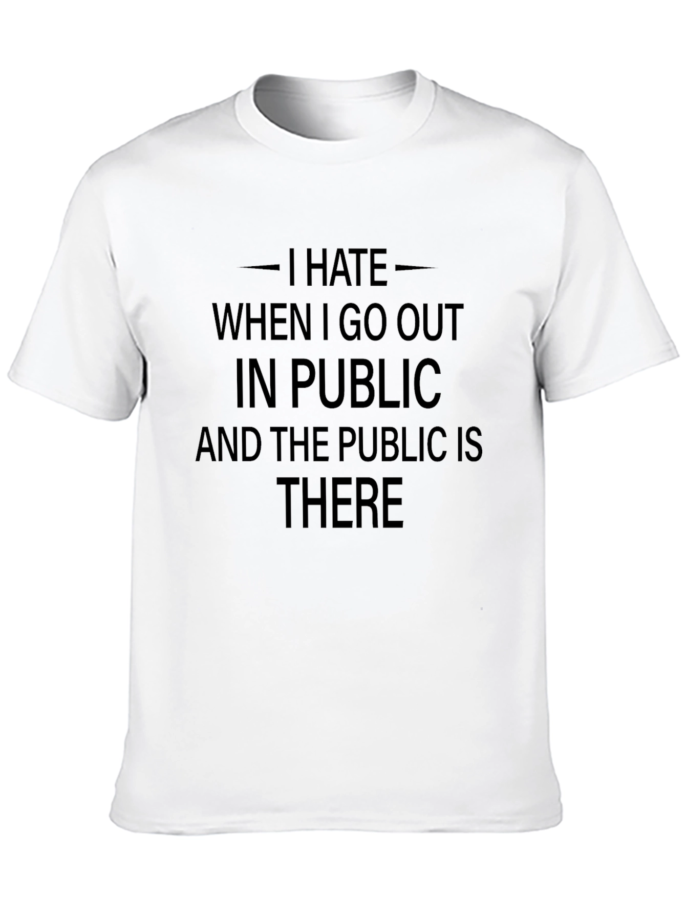 Black I Hate Public T-Shirt: Introvert Humor Tee view 10
