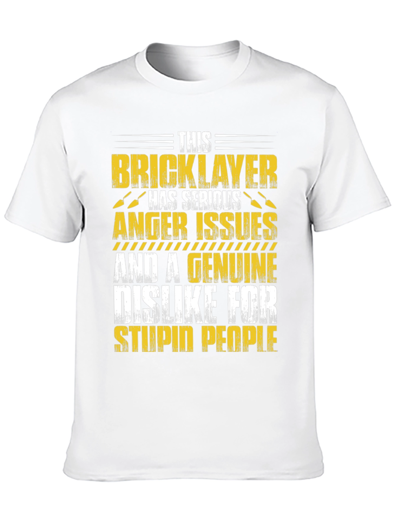 Black Bricklayer Graphic T-Shirt: Serious Anger Issues, Funny Tee view 10