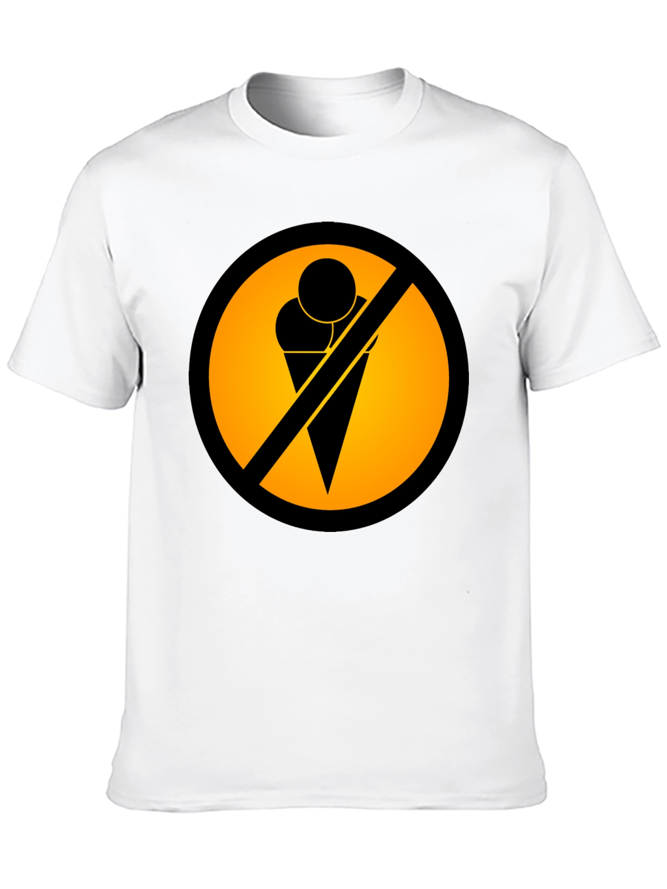 Black No Ice Cream T-Shirt - Novelty Graphic Tee view 10