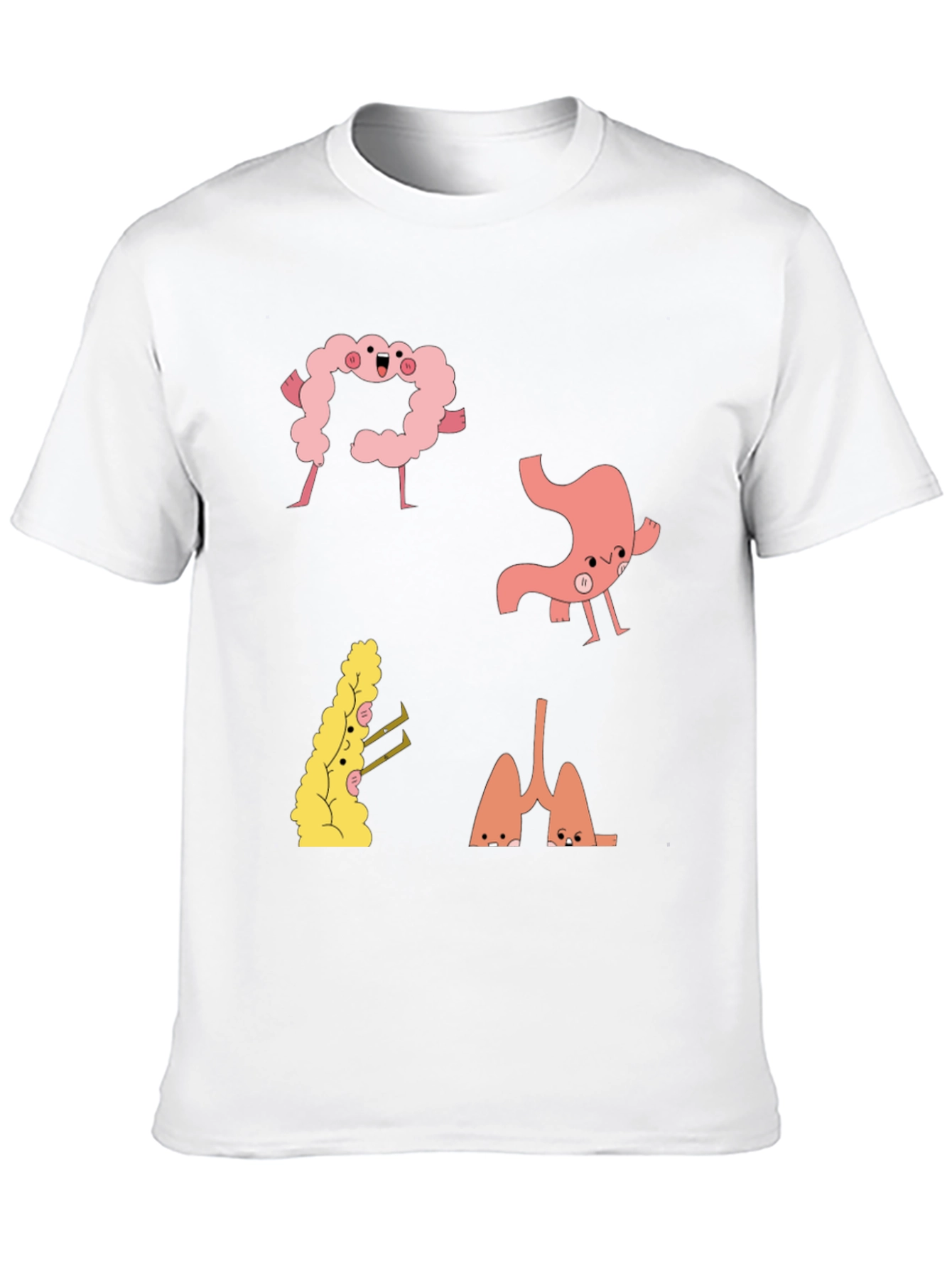 Black Anatomical Humor Tee - Funny Organ T-Shirt view 10