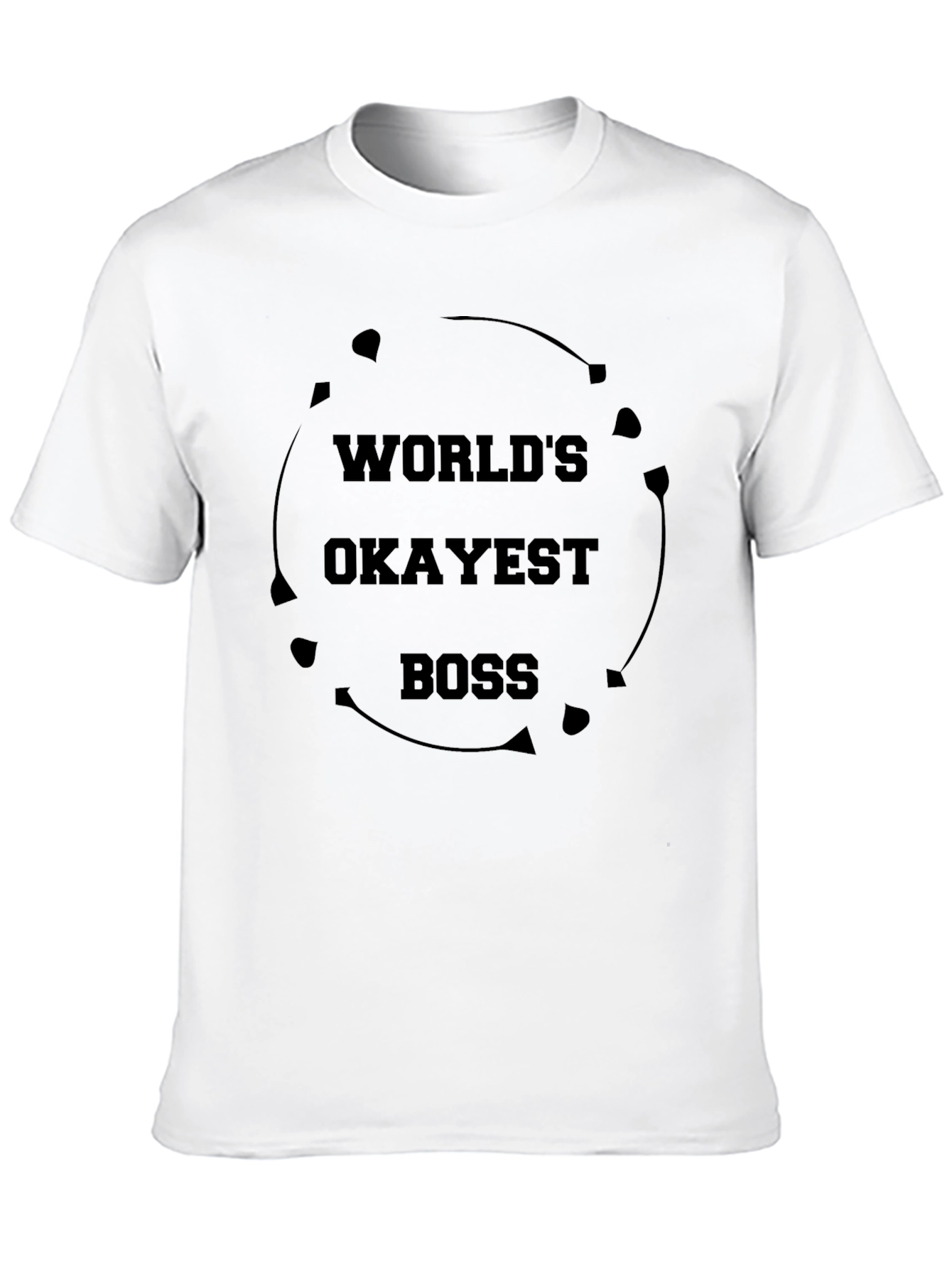 Black World's Okayest Boss Graphic Tee - Funny Boss Gift view 10