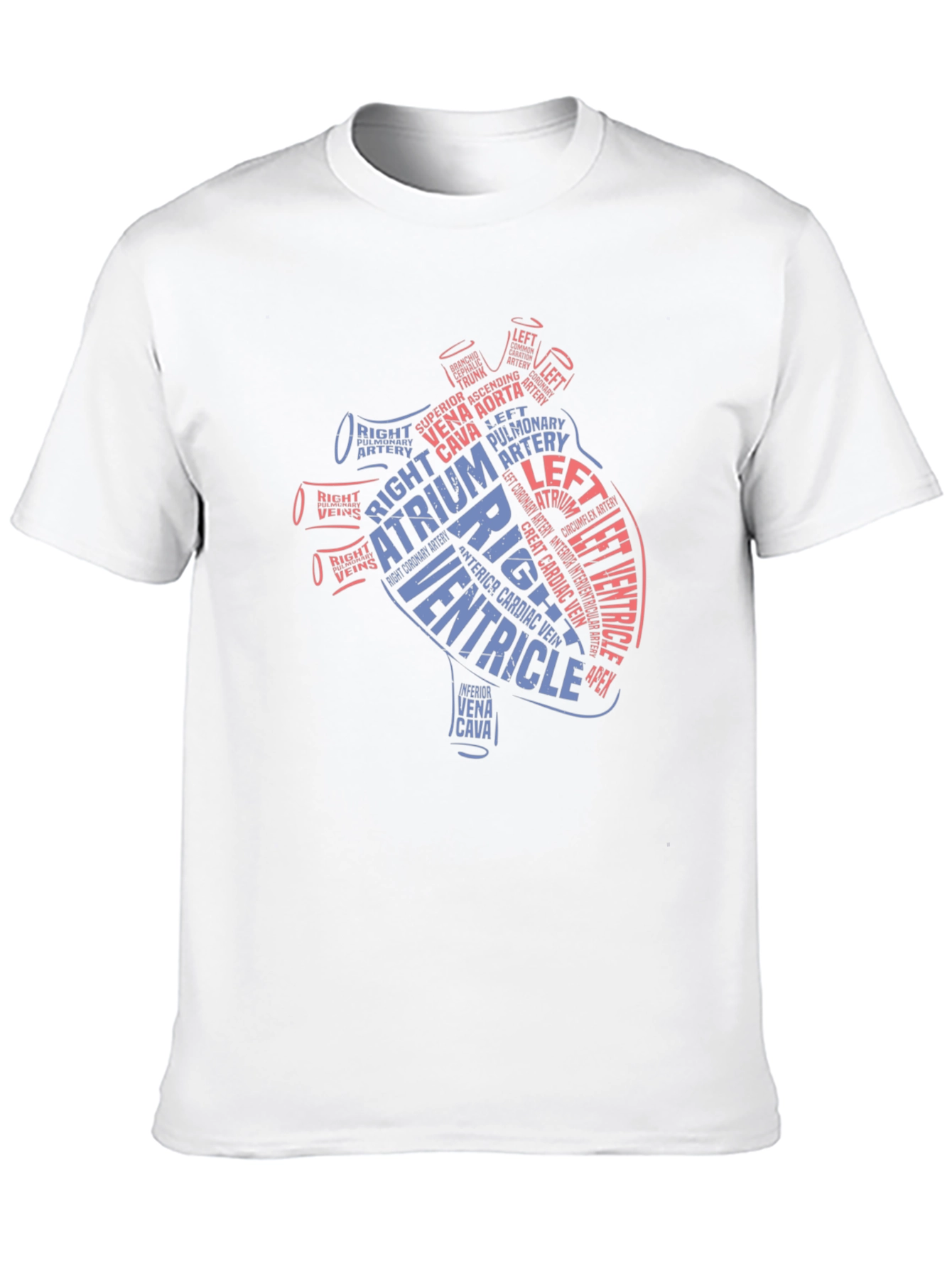 Black Anatomical Heart Word Art T-Shirt - Medical Gift view 10