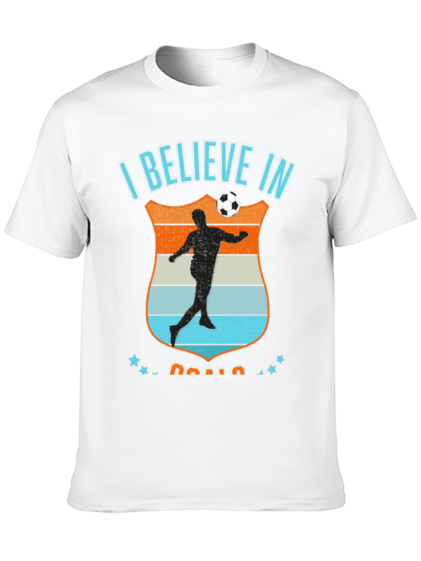 Black I Believe in Goals Black Soccer Graphic Tee view 10