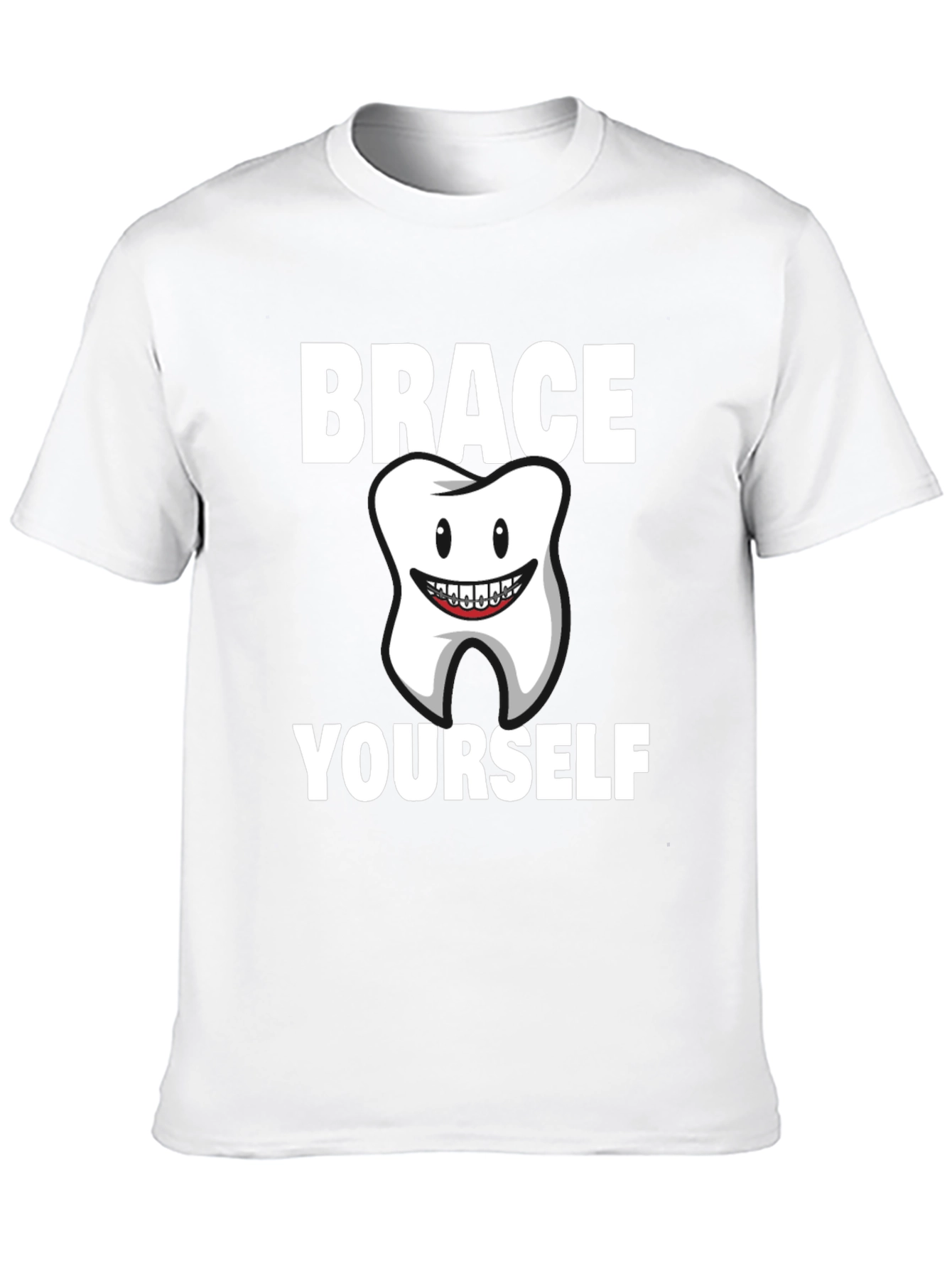 Black Brace Yourself Dental T-Shirt view 10