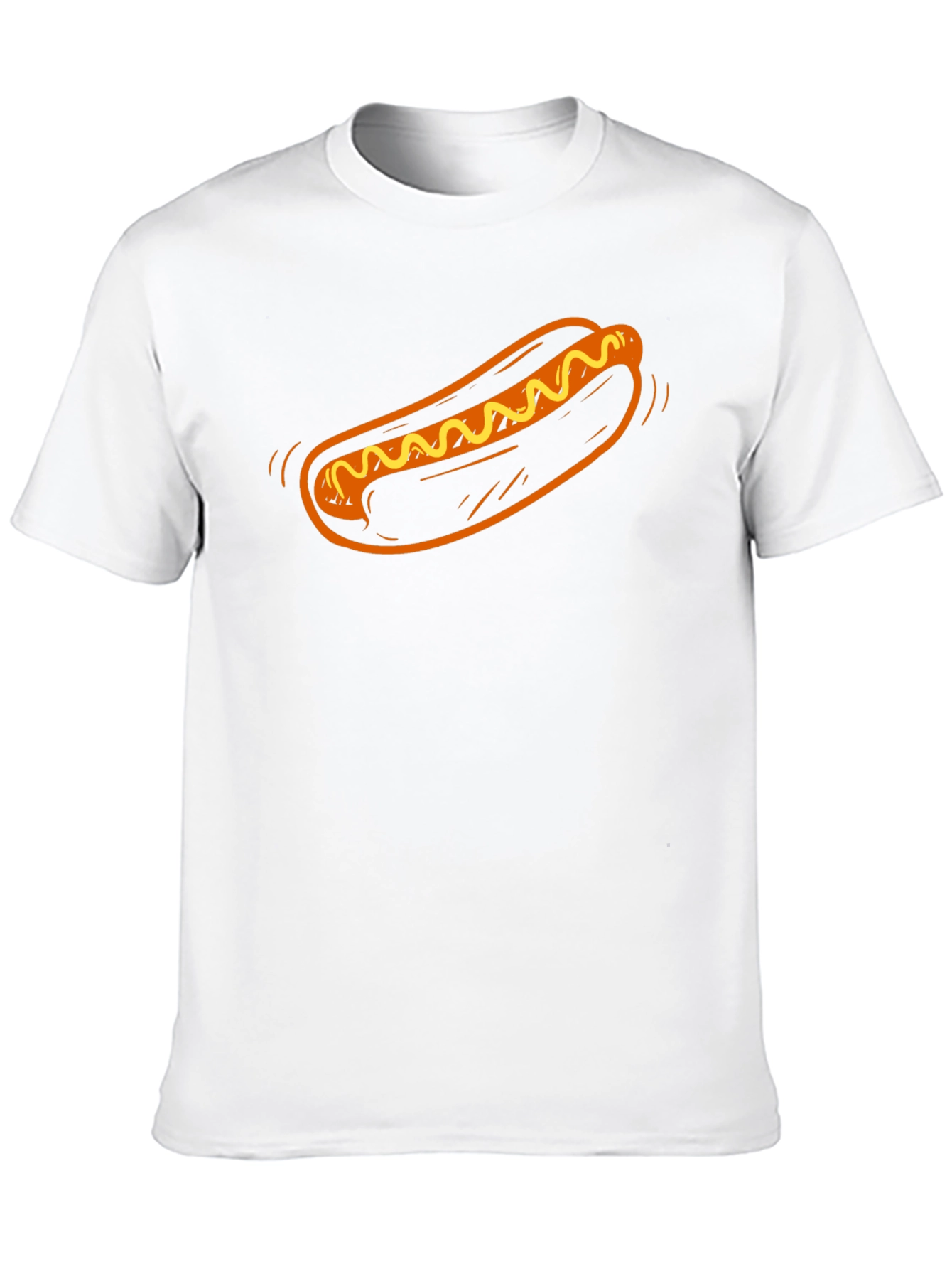Black Hot Dog Graphic T-Shirt - Novelty Food Tee view 10