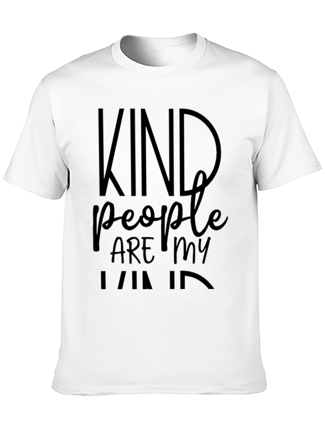 Black Kind People Tee - Soft Cotton Blend, Inspirational Design view 10