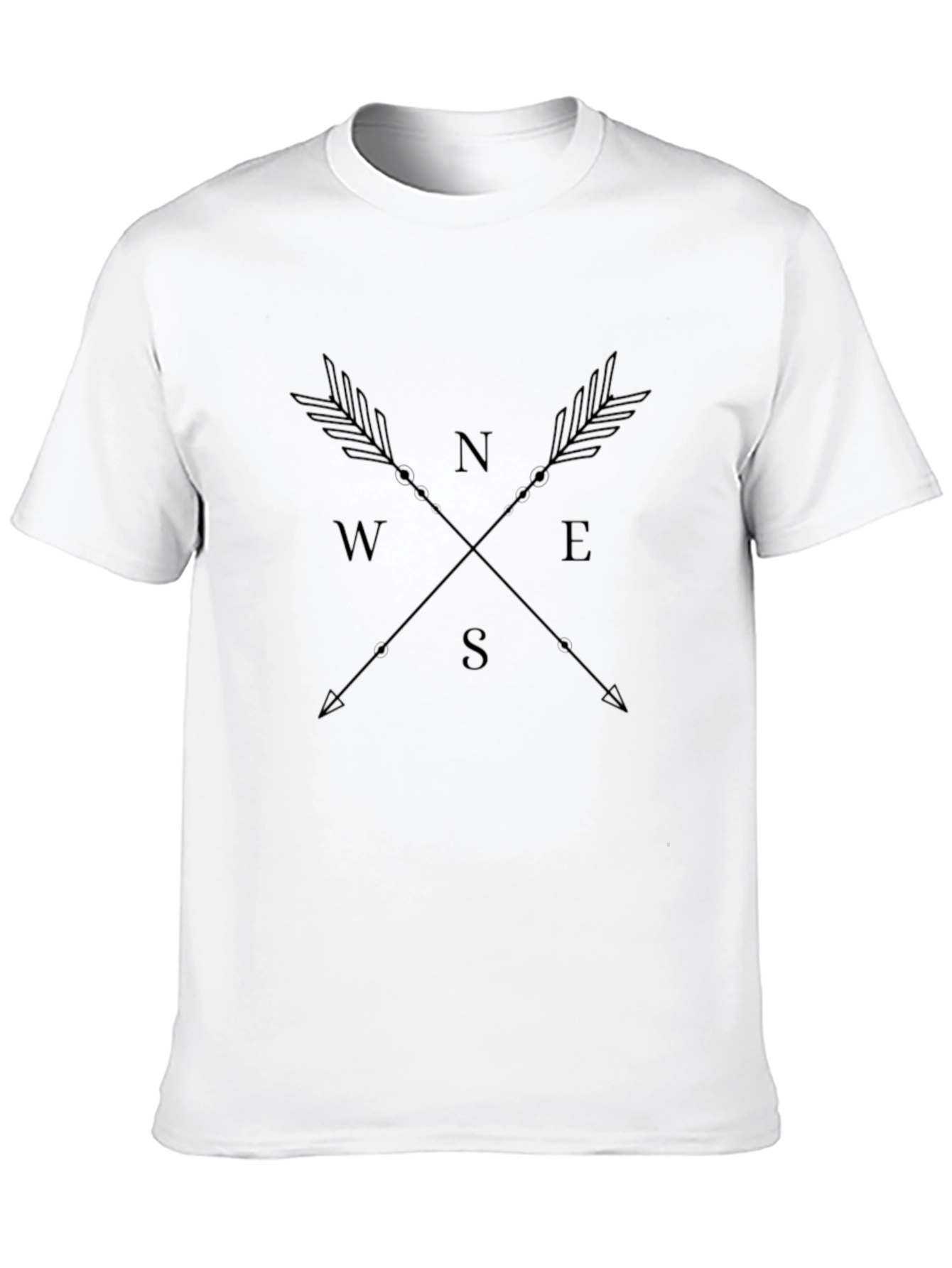 Black Compass Arrow T-Shirt - Stylish Direction Tee view 10