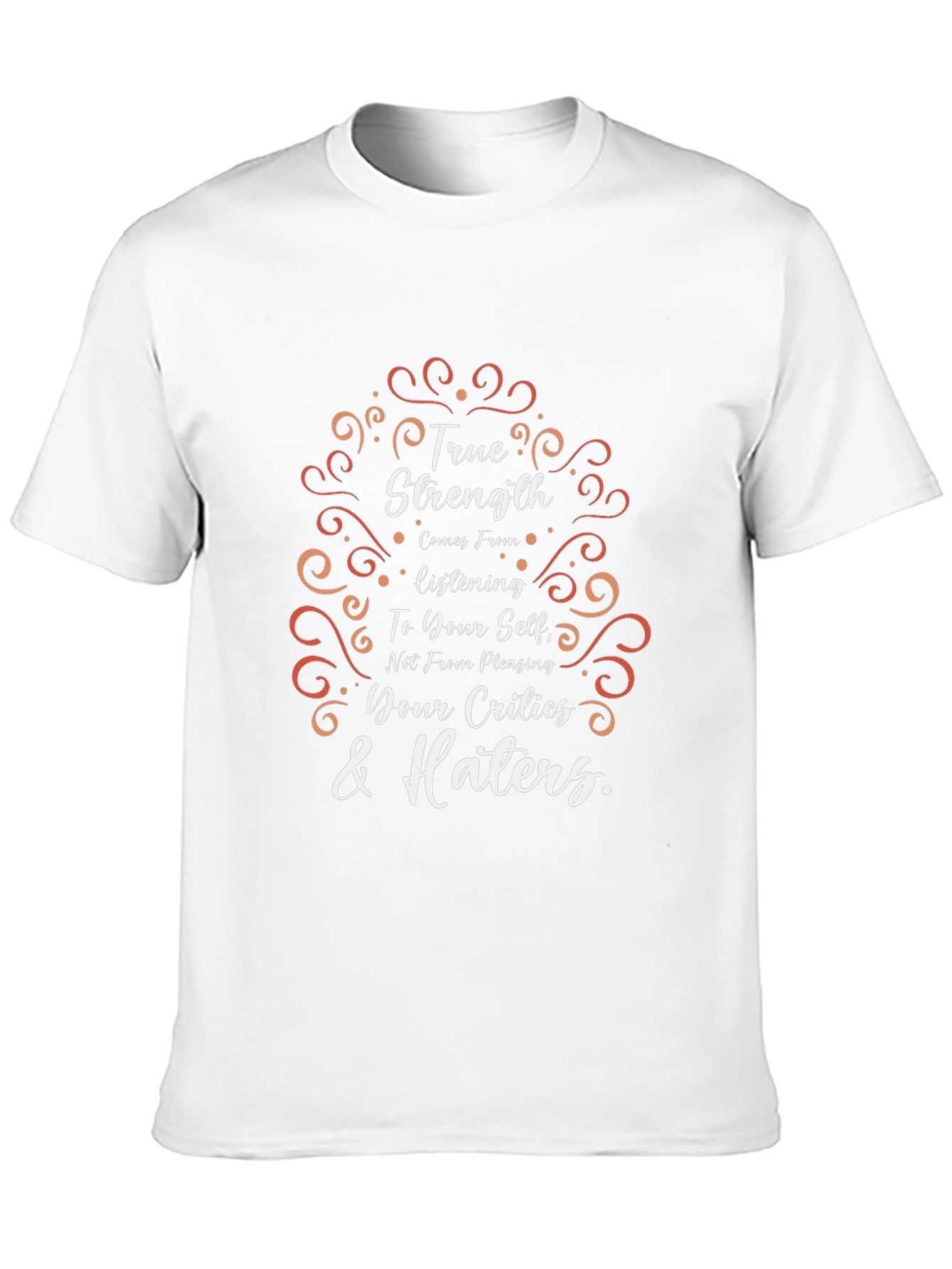 Black True Strength Graphic Tee - Motivational Black T-Shirt view 10