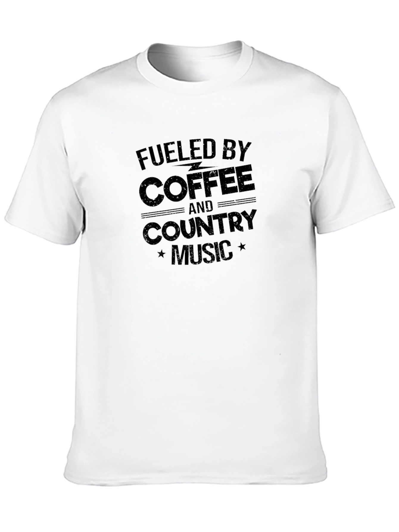 Black Fueled By Coffee & Country Music Graphic T-Shirt view 10