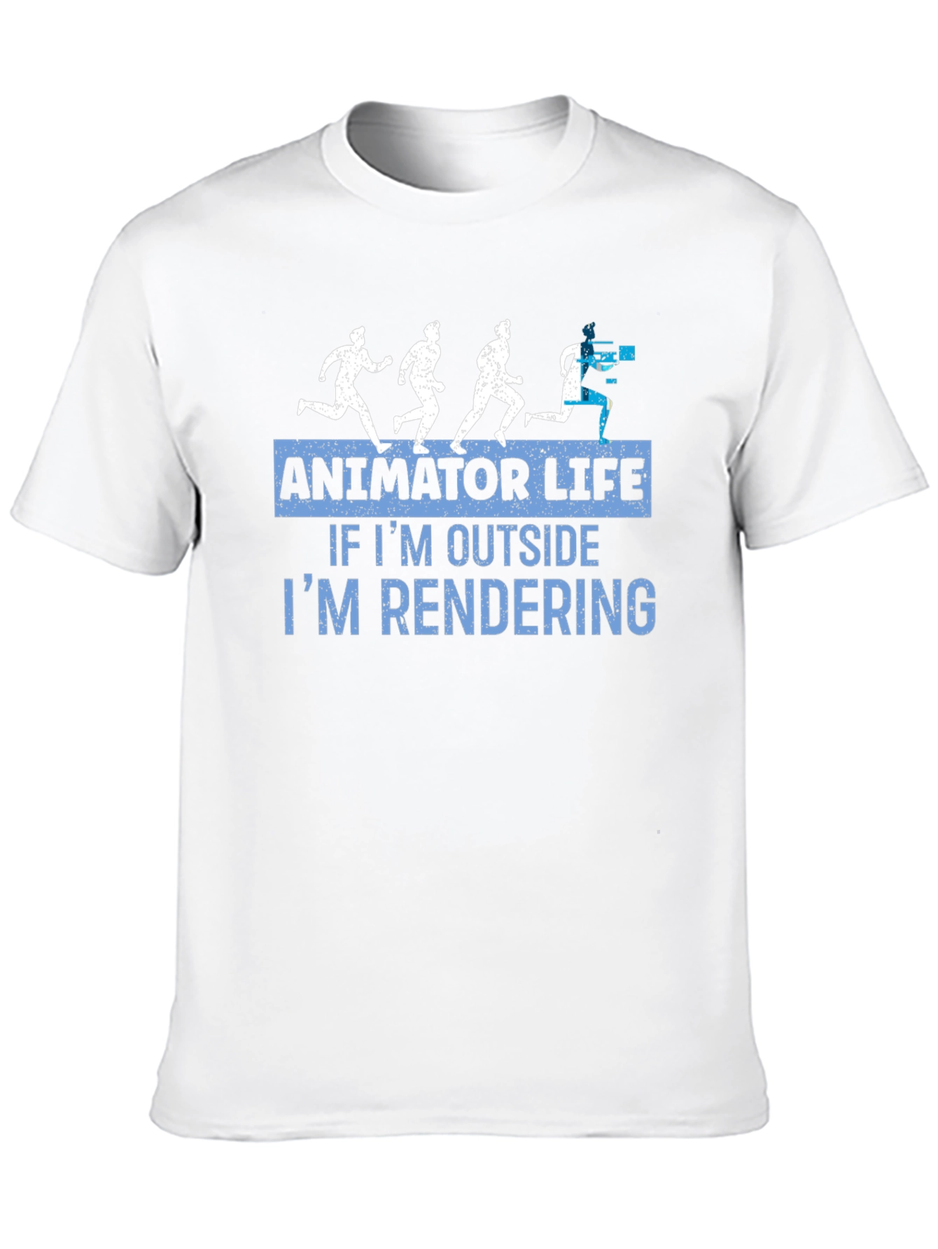 Black Animator Life T-Shirt - If I'm Outside I'm Rendering Tee view 10