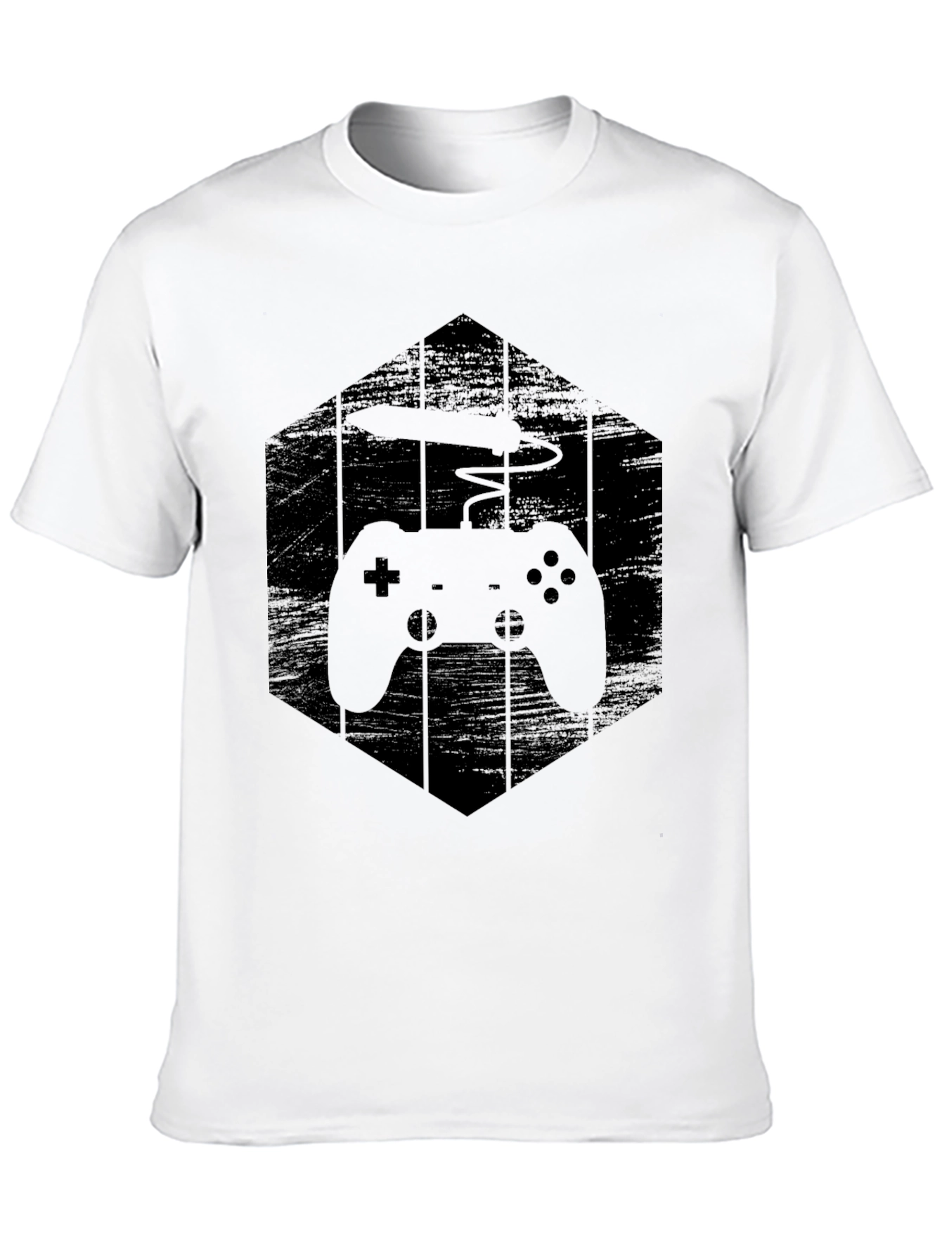 Black Gamer Hex T-Shirt - Black Gaming Controller Tee view 10