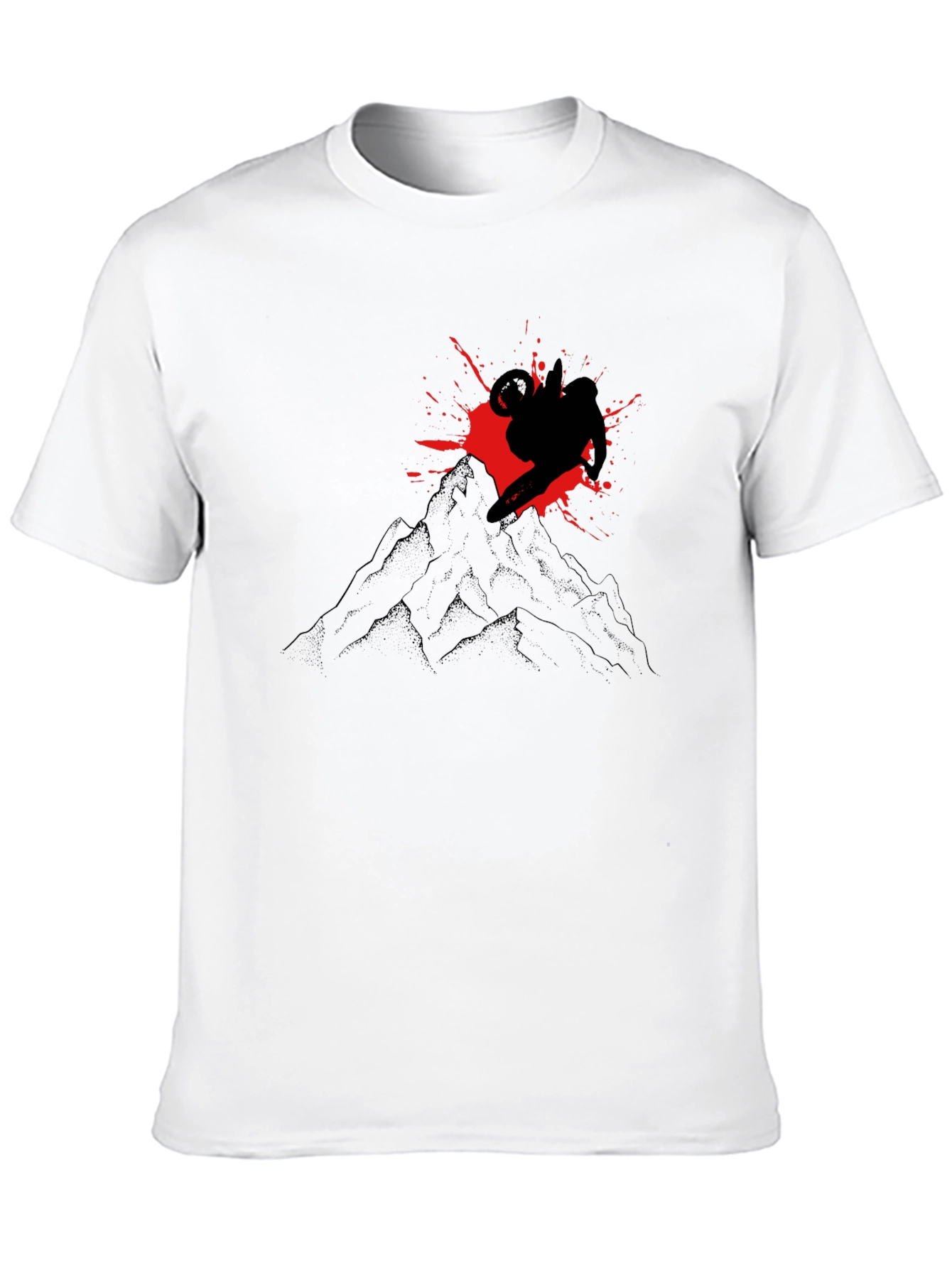 Black Mountain Biker Graphic Tee - Black view 10