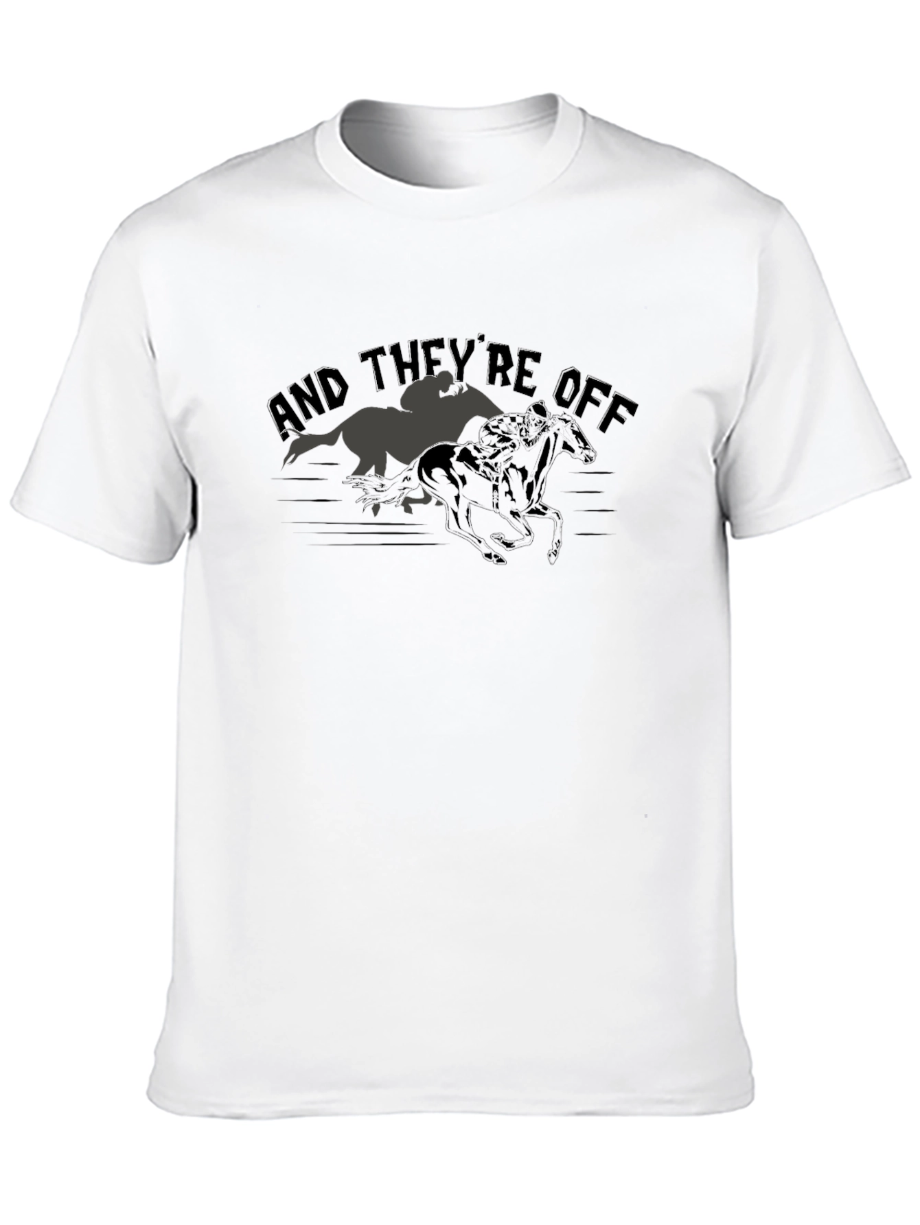 Black And They're Off Horse Racing Graphic Tee view 10