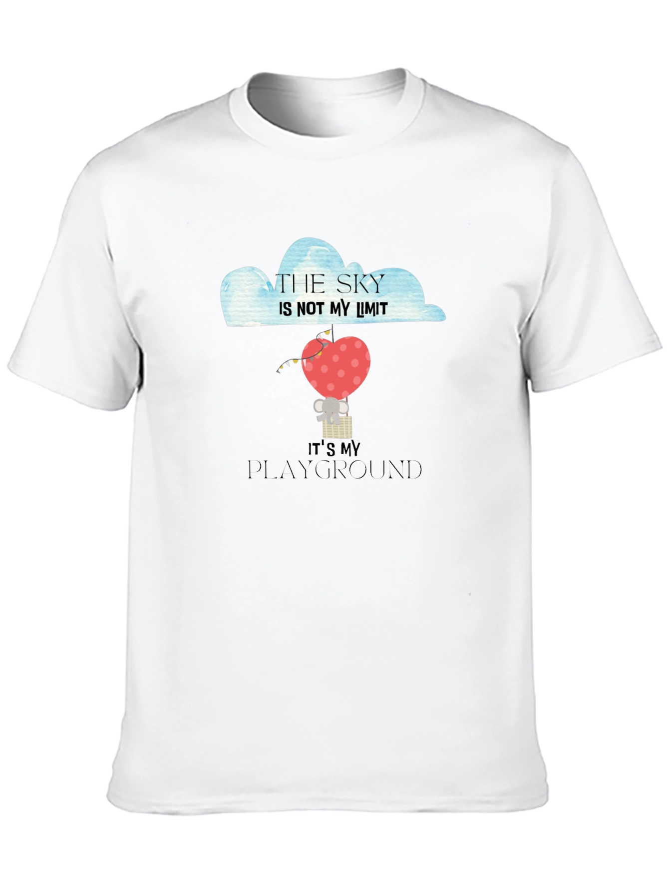 Black Sky's the Limit Heart Balloon Graphic Tee view 10