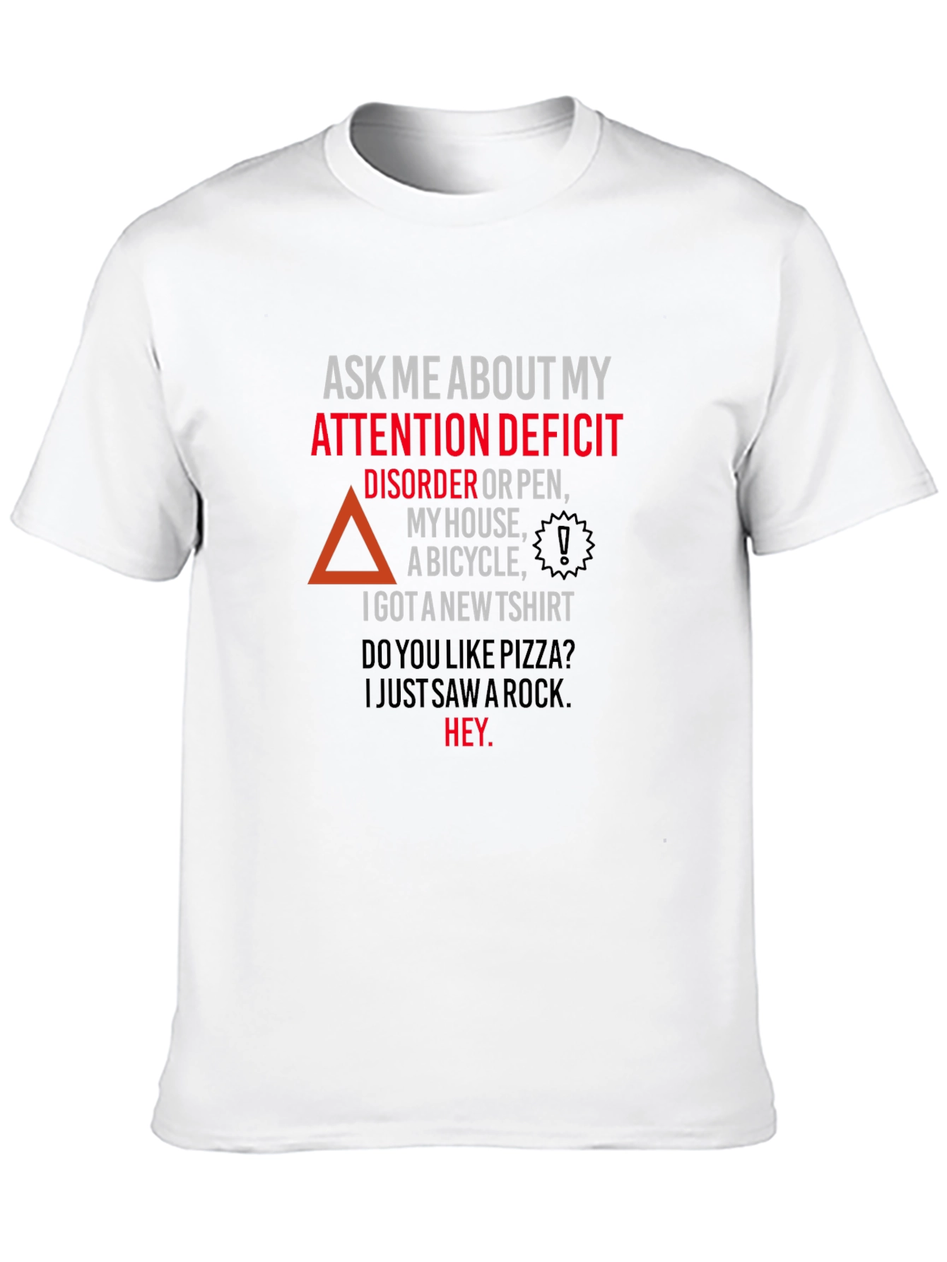 Black Attention Deficit Disorder T-Shirt Funny view 10