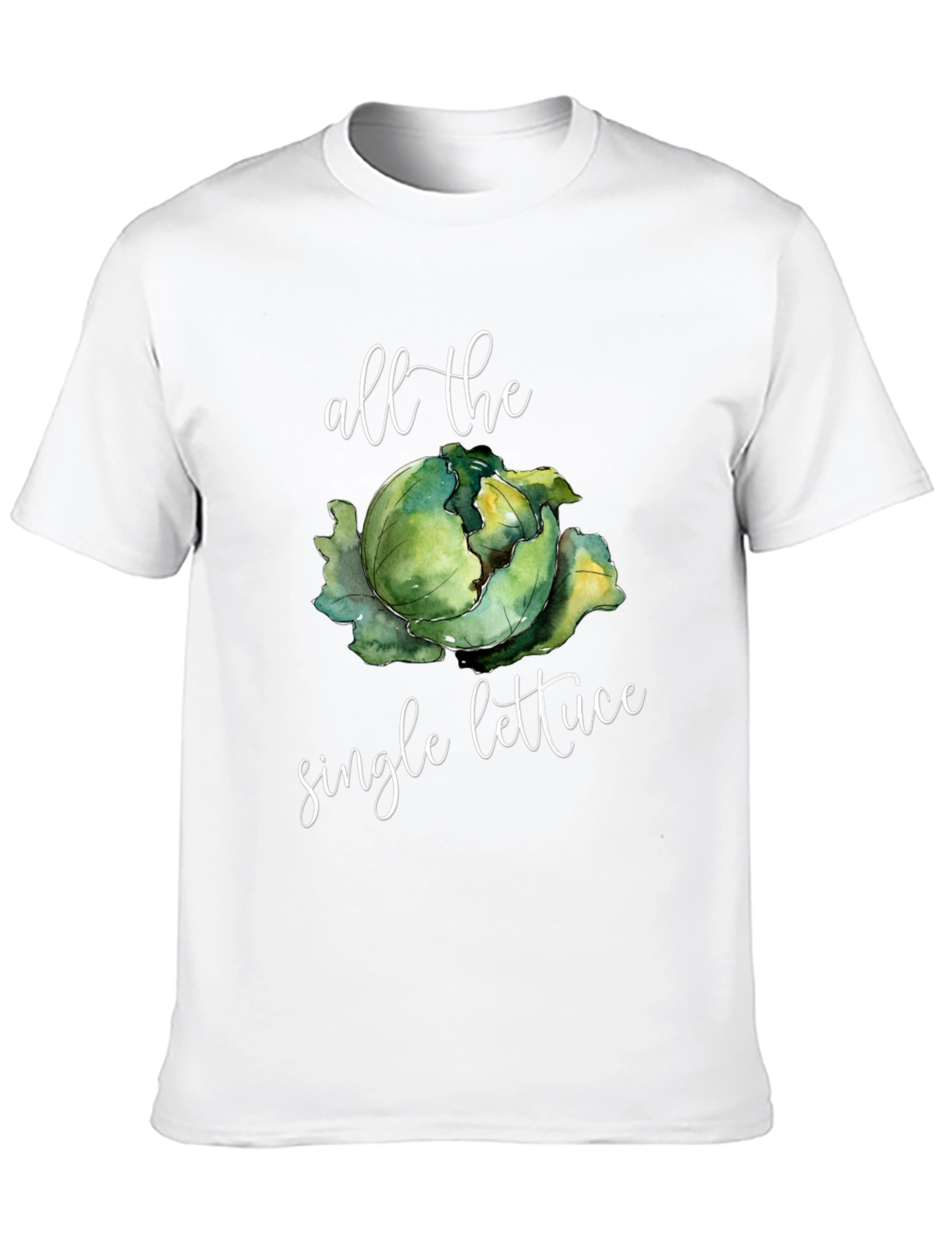 Black All the Single Lettuce Funny T-Shirt view 10