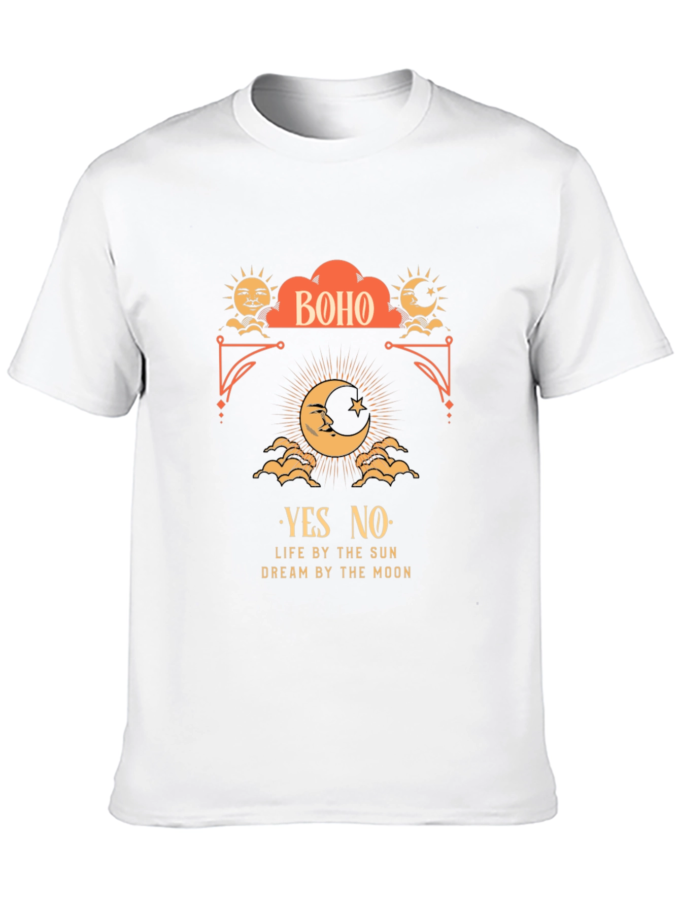 Black Boho Sun & Moon Graphic T-Shirt view 10