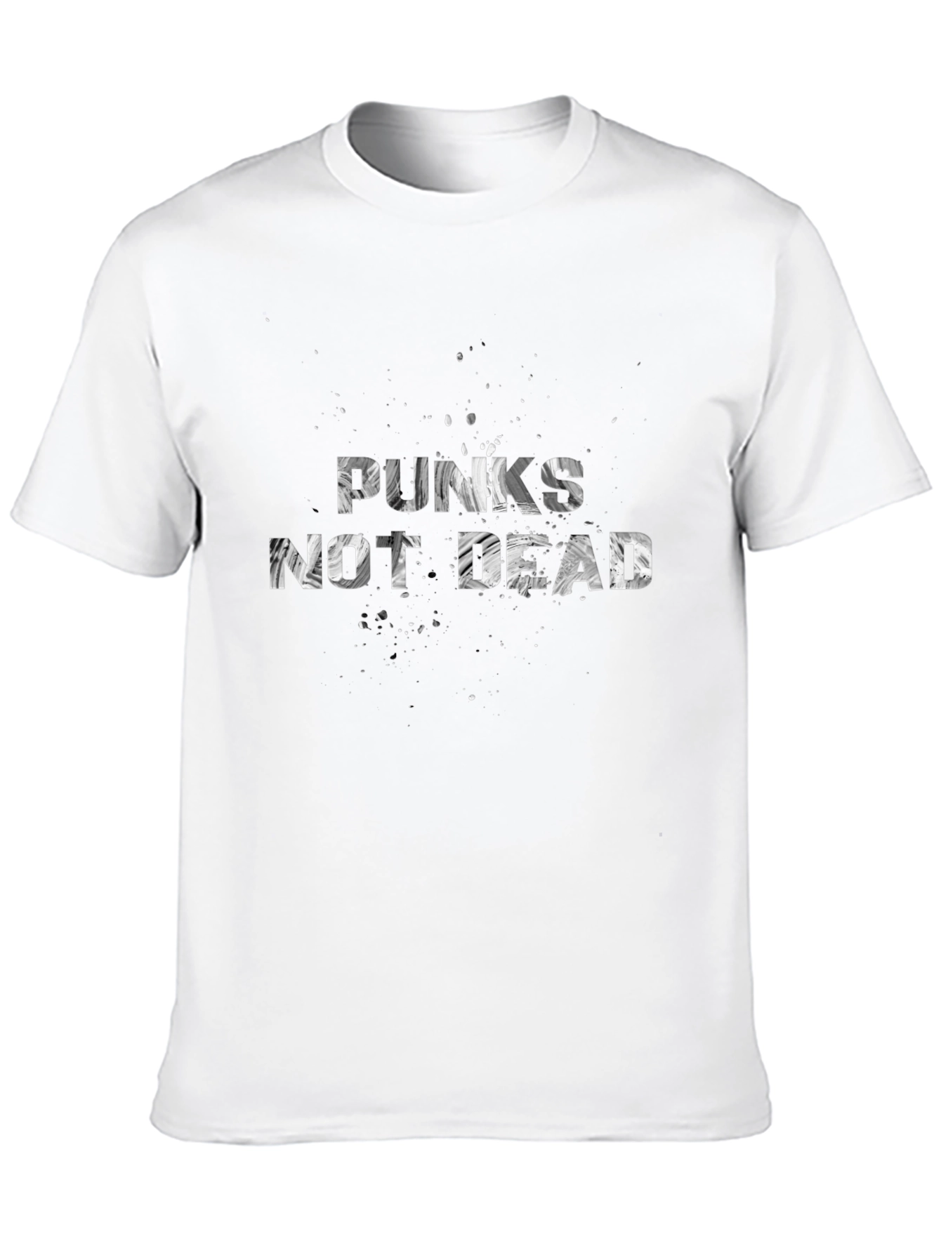 Black Punks Not Dead Graphic Tee - Black Cotton view 10