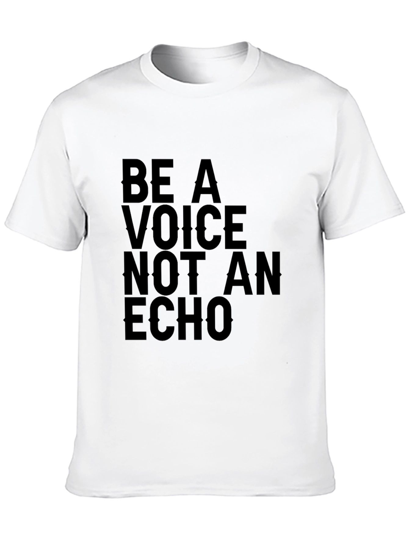 Black Be A Voice Tee - Motivational T-Shirt view 10