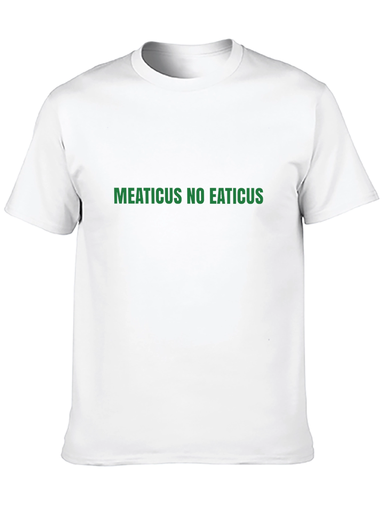 Black Meaticus No Eaticus - Funny Vegan Tee view 10
