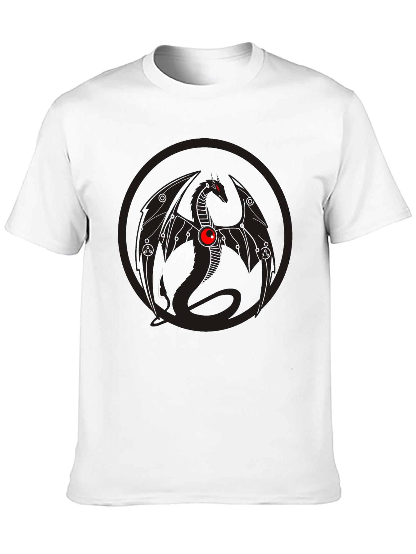 Black Dragon Graphic Tee - Black Crew Neck T-Shirt view 10