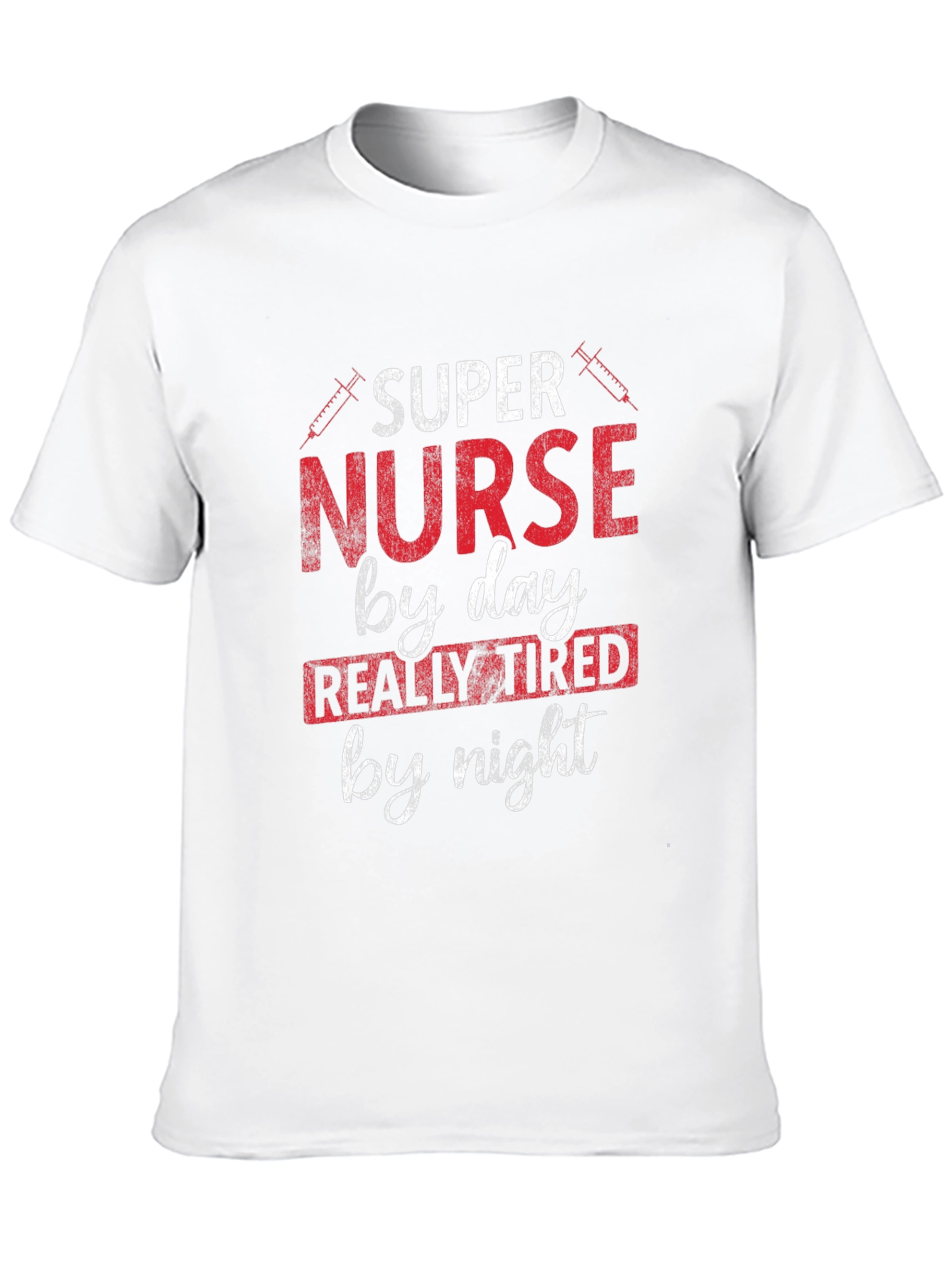Black Super Nurse T-Shirt - Day and Night view 10