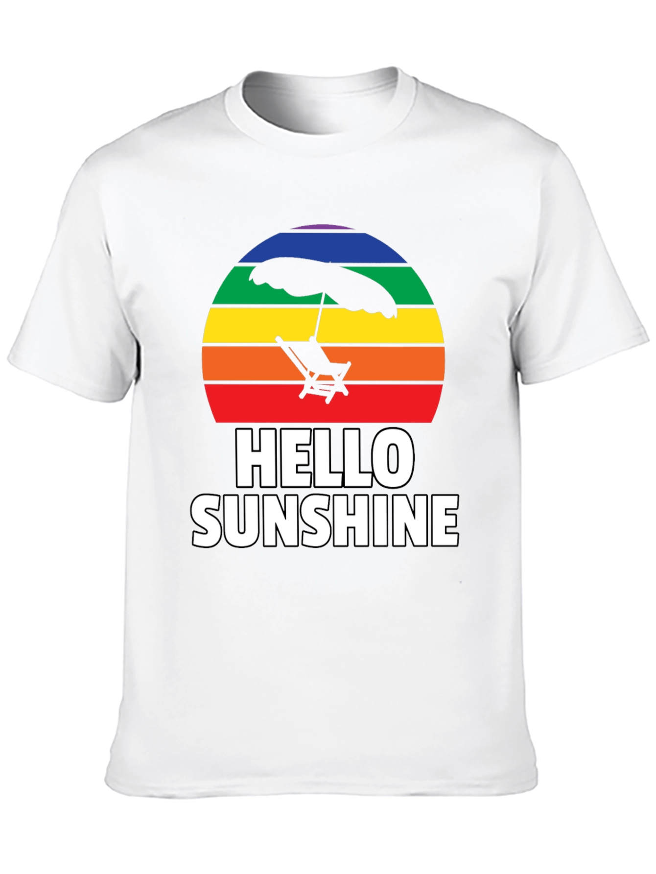 Black Hello Sunshine Rainbow Graphic Tee view 10