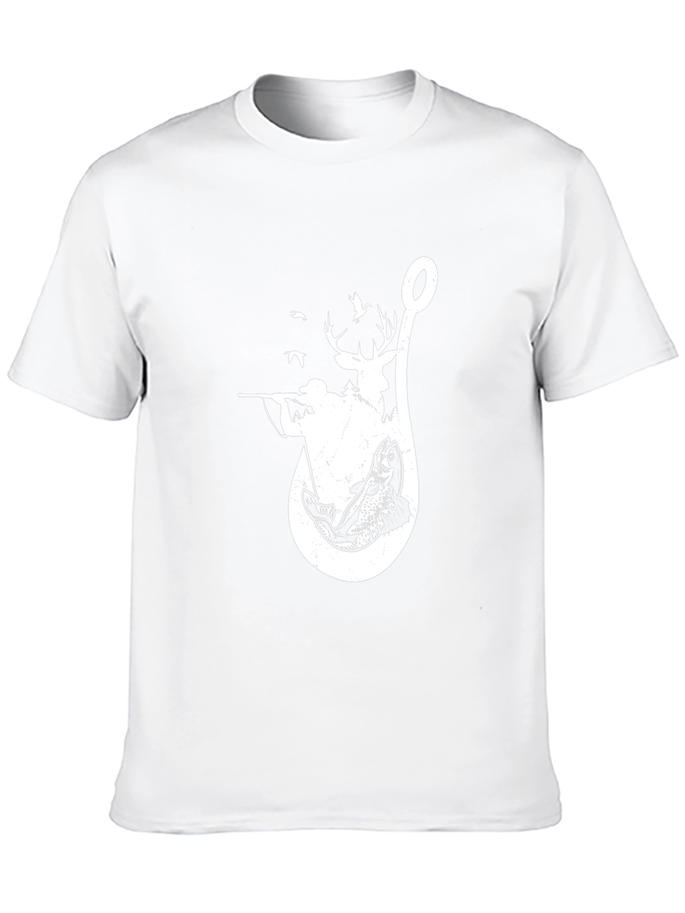 Black Hunting & Fishing Graphic T-Shirt view 10