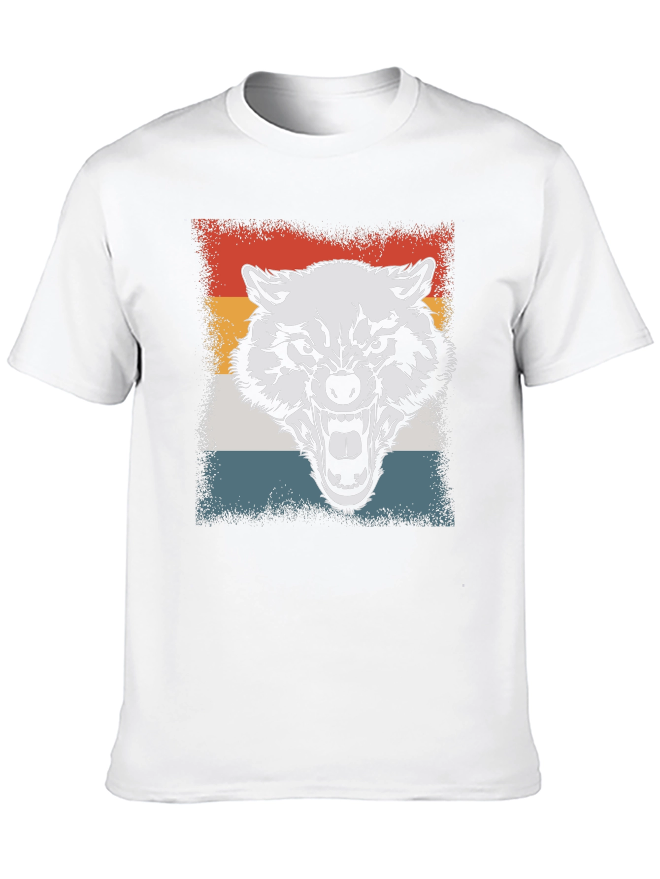 Black Retro Wolf Graphic Tee - Black T-Shirt view 10