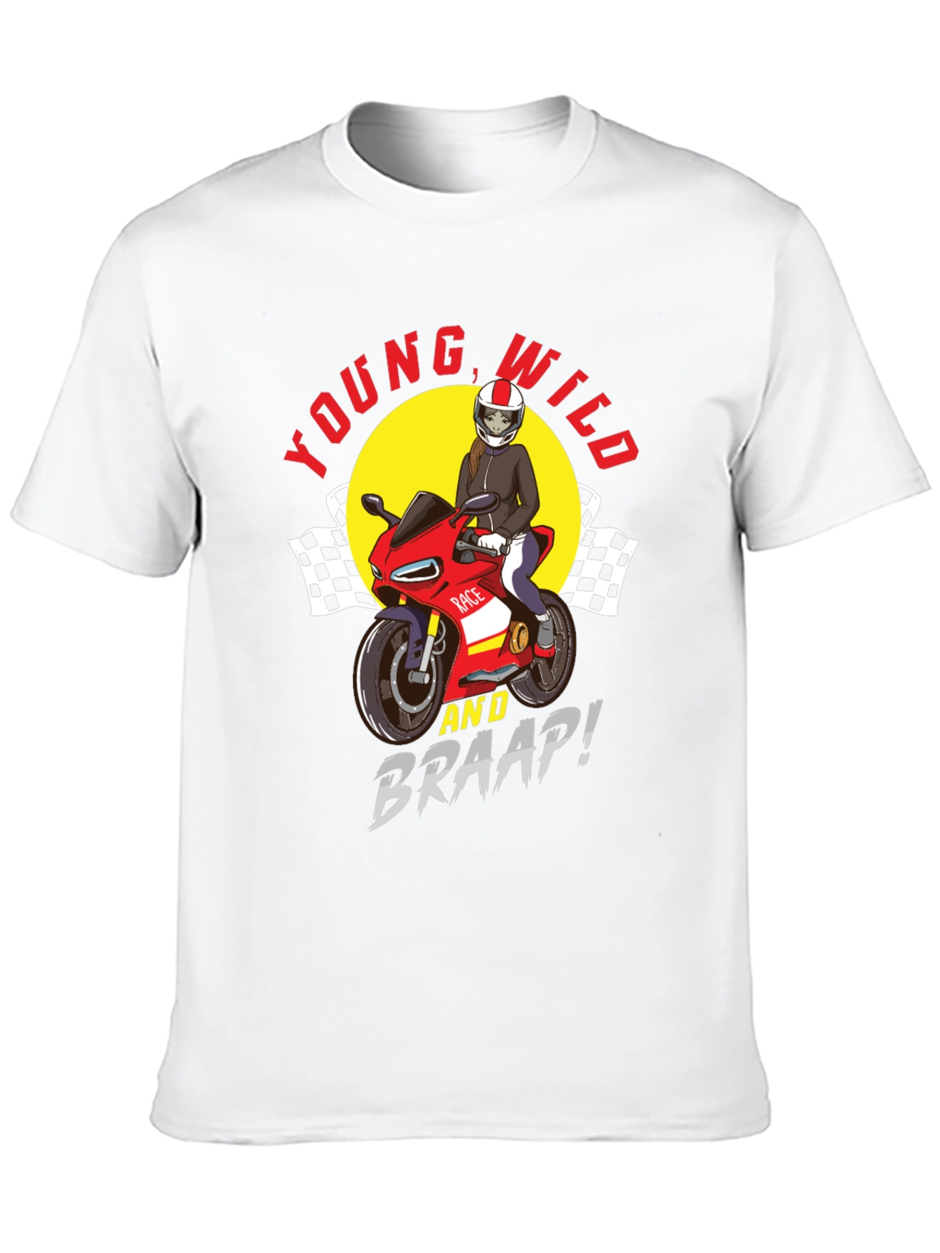 Black Young, Wild & Braap! Graphic Tee view 10