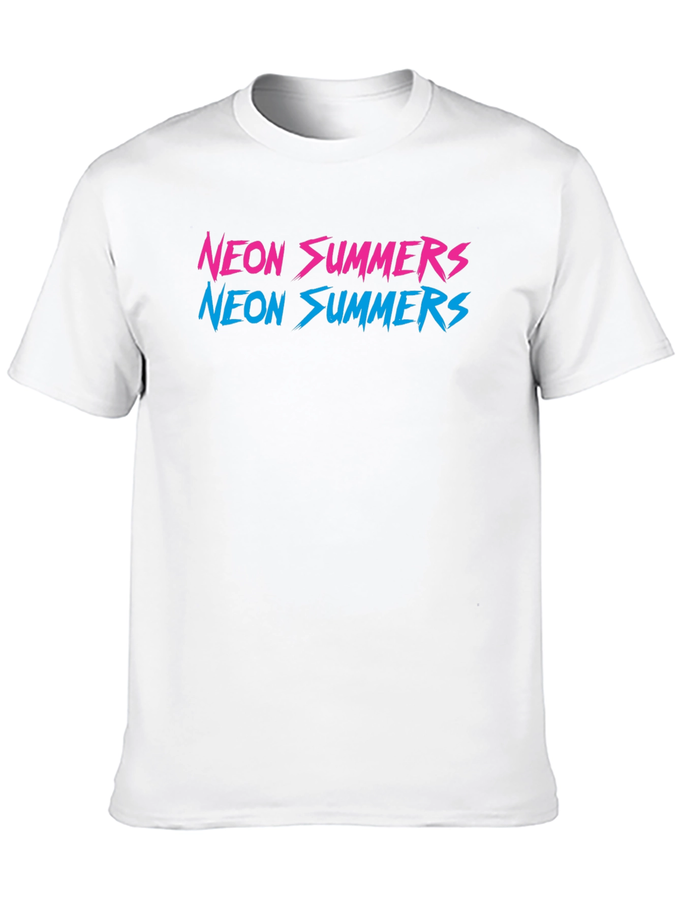 Black Neon Summers Graphic T-Shirt view 10