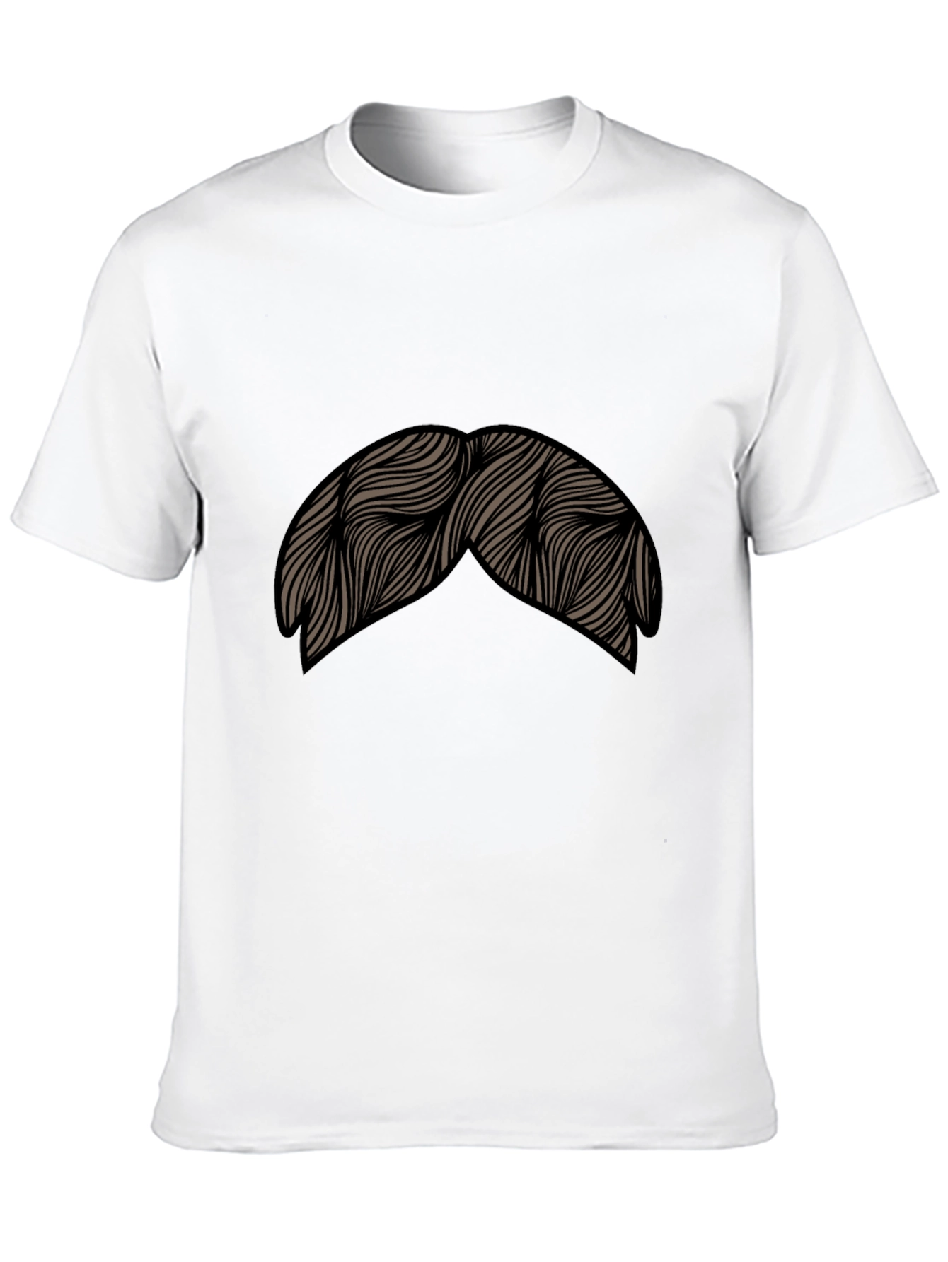 Black Novelty Mustache Graphic T-Shirt view 10