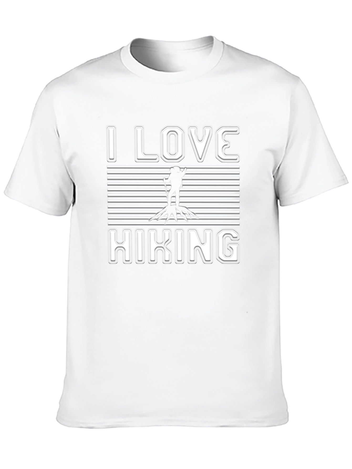 Black I Love Hiking T-Shirt - Black Graphic Tee for Outdoor Adventures view 10