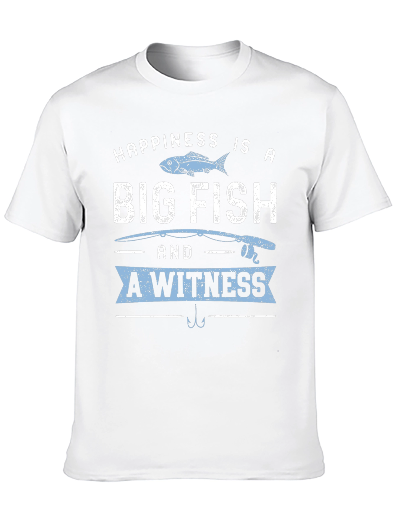 Black Happiness is a Big Fish T-Shirt - Fishing Lover Tee view 10