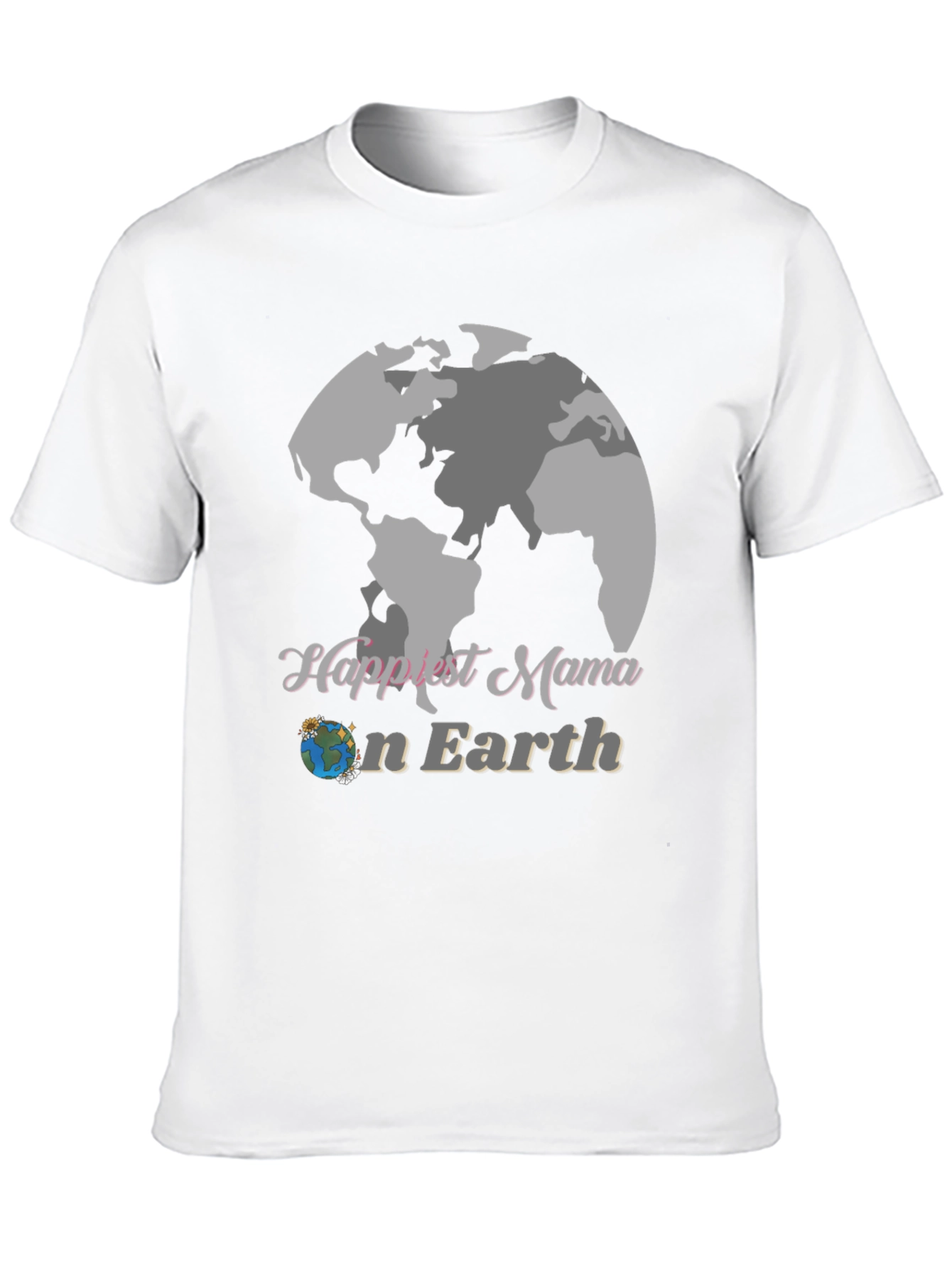 Black Happiest Mama Earth T-Shirt view 10