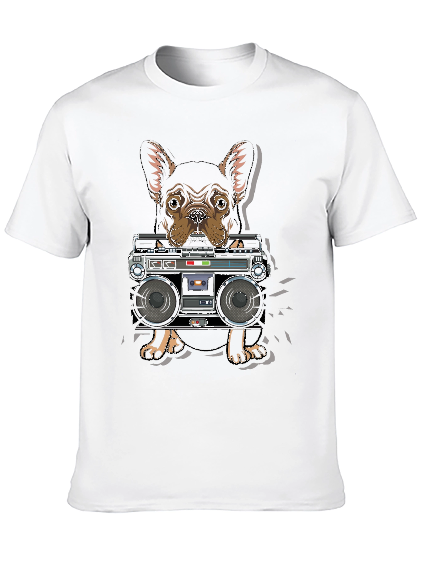 Black Dog with Boombox Graphic T-Shirt view 10