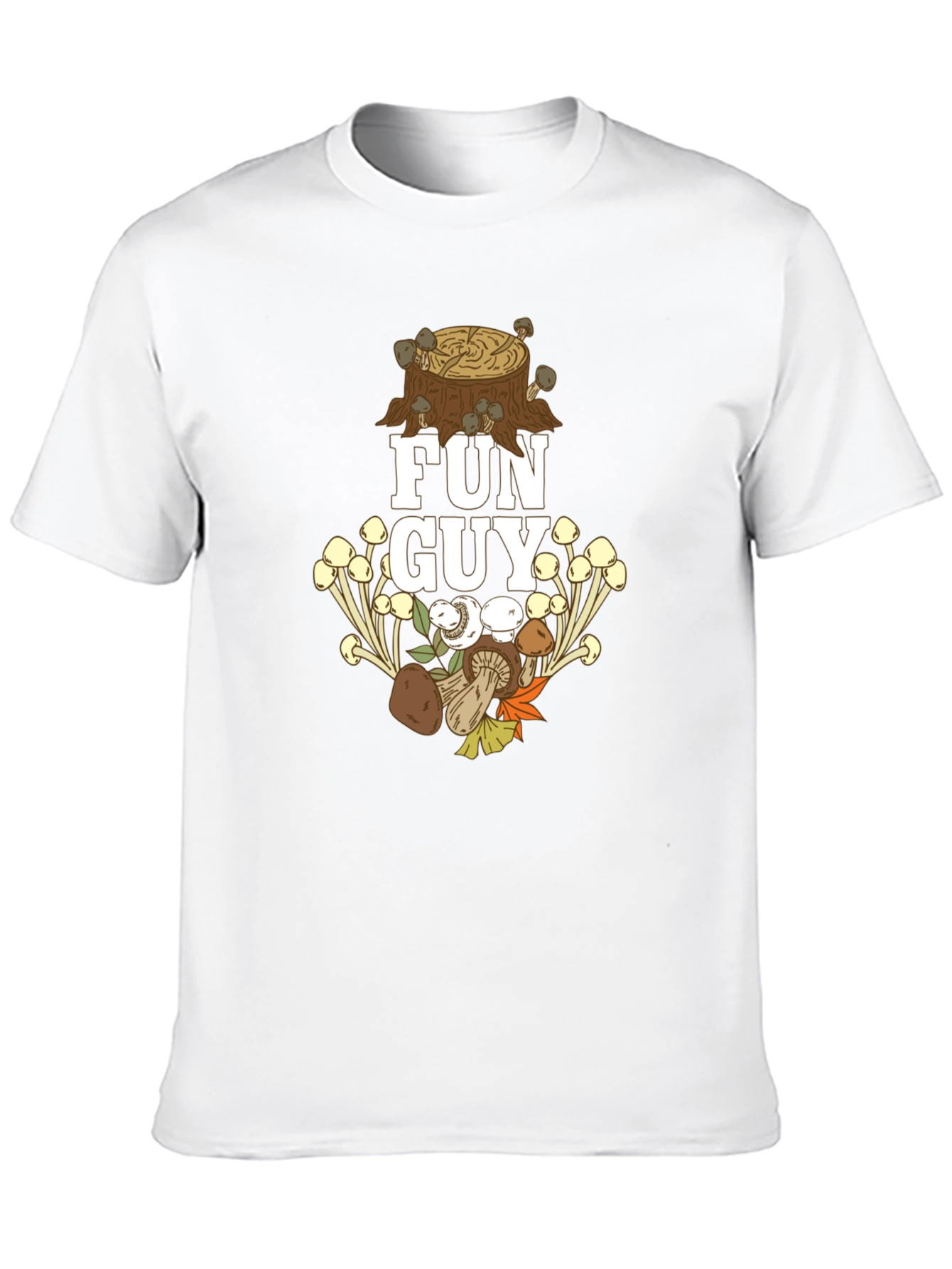 Black Fun Guy T-Shirt - Mushroom Lover Apparel view 10