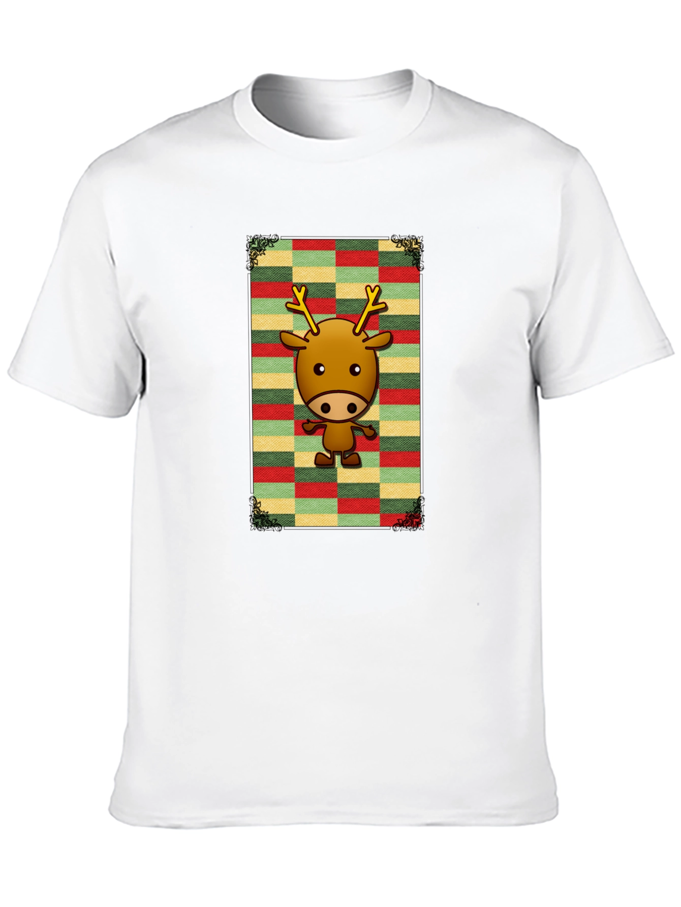 Black Festive Reindeer Graphic Tee - Holiday Style view 10