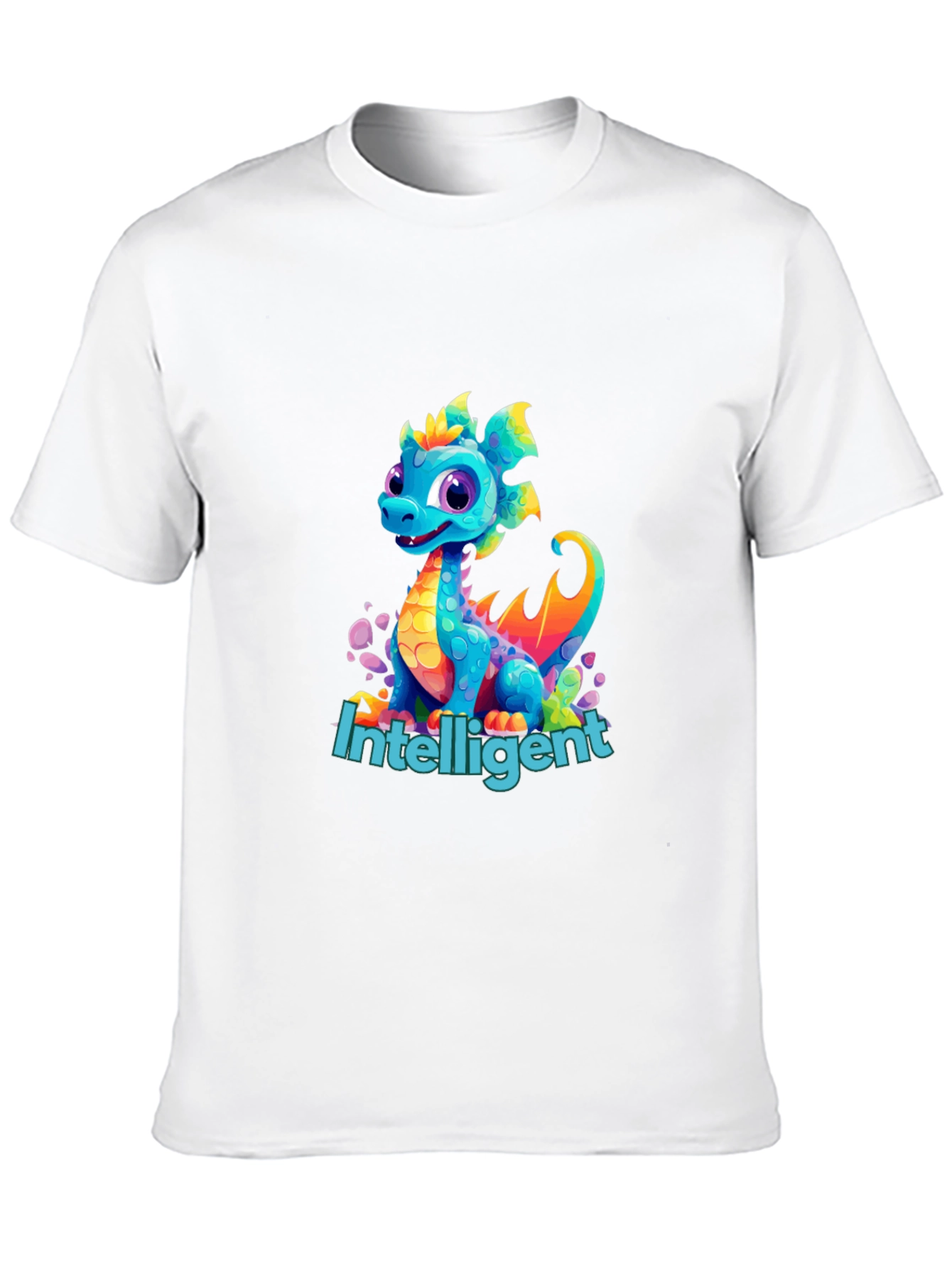 Black Intelligent Dragon Graphic Tee view 10