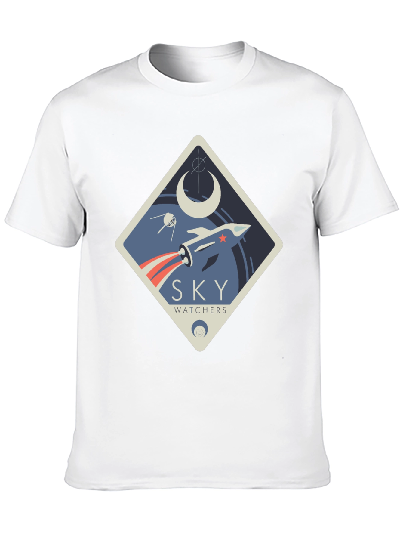 Black Sky Watchers Graphic Tee - Space Rocket Design view 10