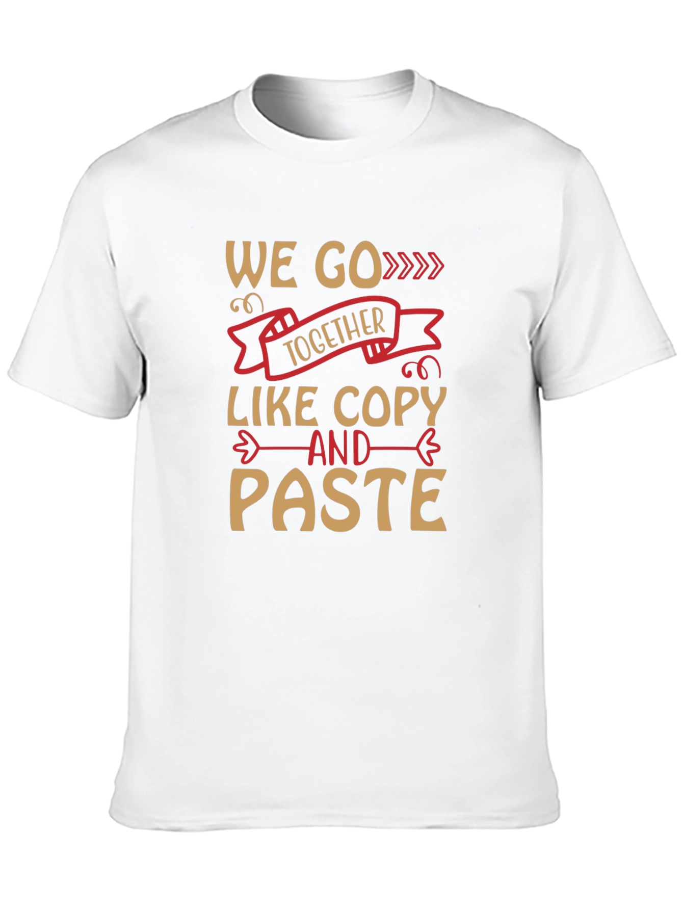 Black Funny We Go Together Like Copy And Paste Black T-Shirt view 10