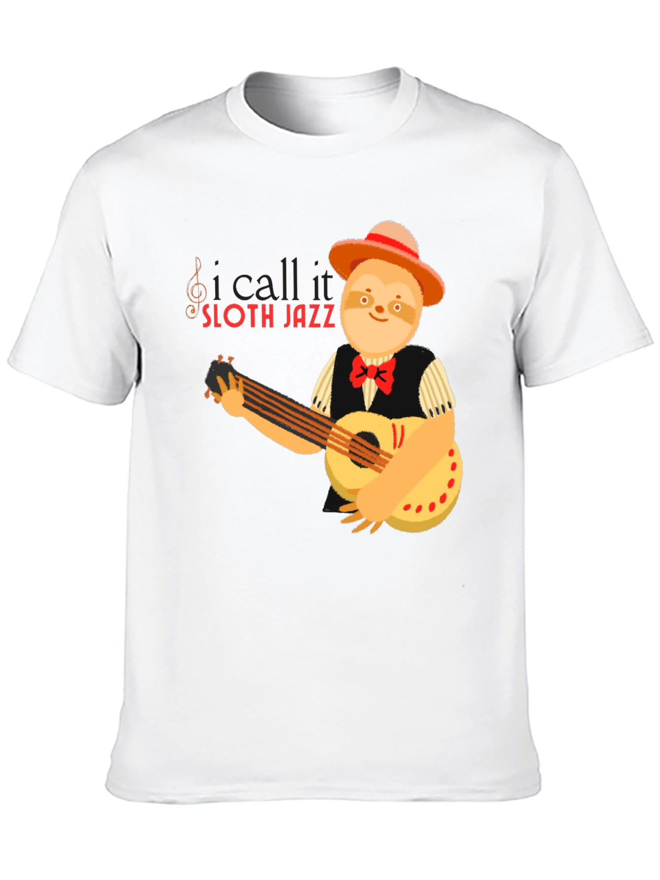 Black Sloth Jazz Graphic T-Shirt - Musical Animal Tee view 10