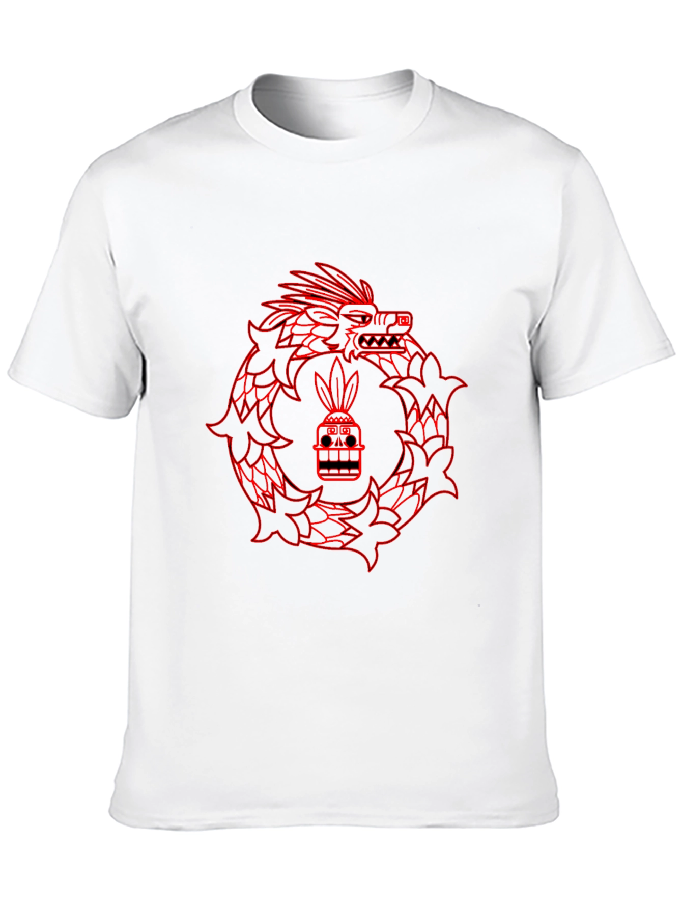 Black Aztec Serpent Graphic Tee - Black view 10