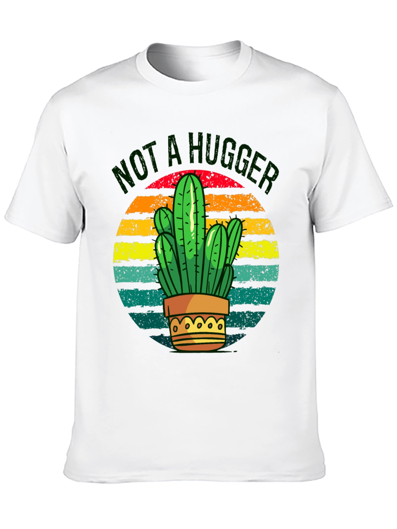 Black Not a Hugger Cactus Graphic Tee view 10