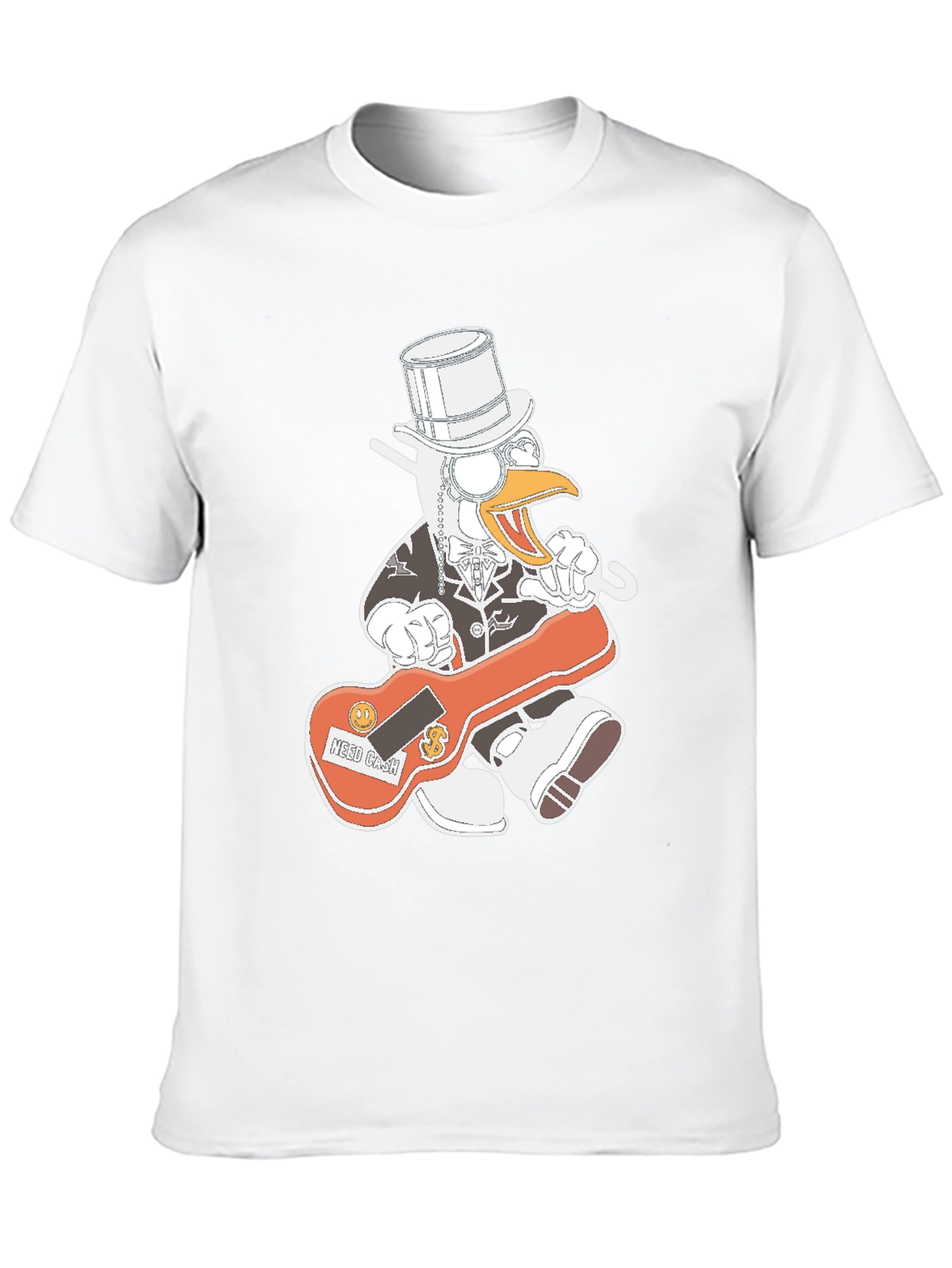 Black Duck Needs Cash T-Shirt - Funny Cartoon Graphic Tee view 10