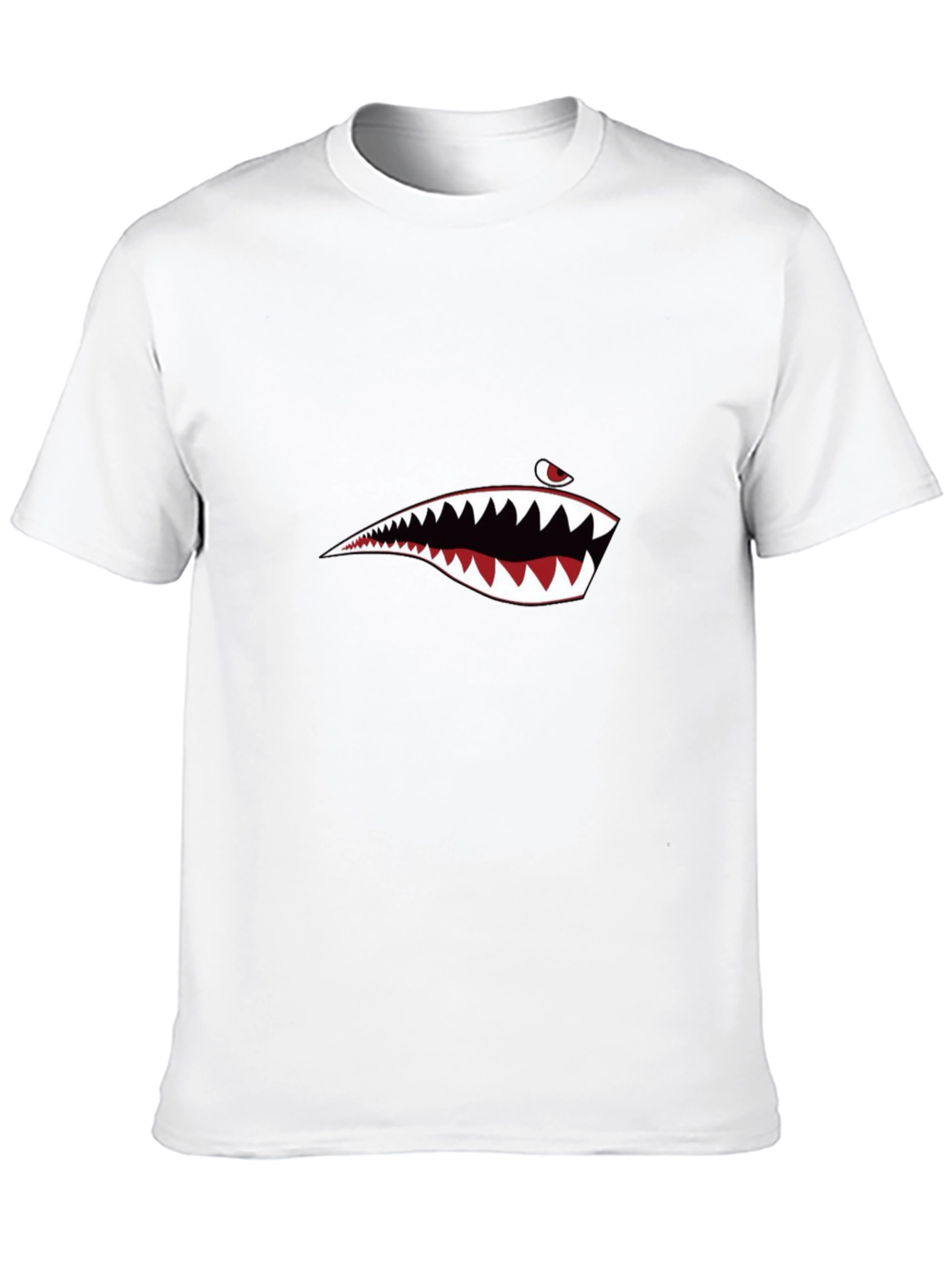 Black Shark Mouth Graphic Tee - Men's Black T-Shirt view 10