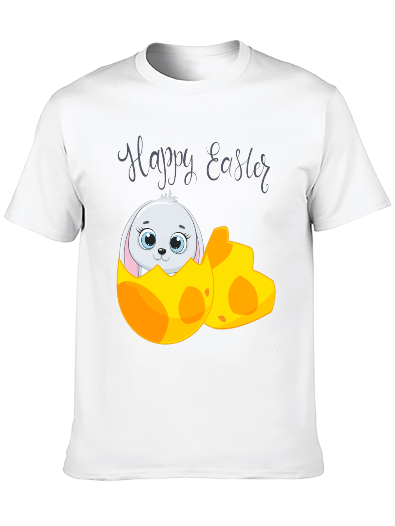 Black Happy Easter Bunny Egg T-Shirt view 10